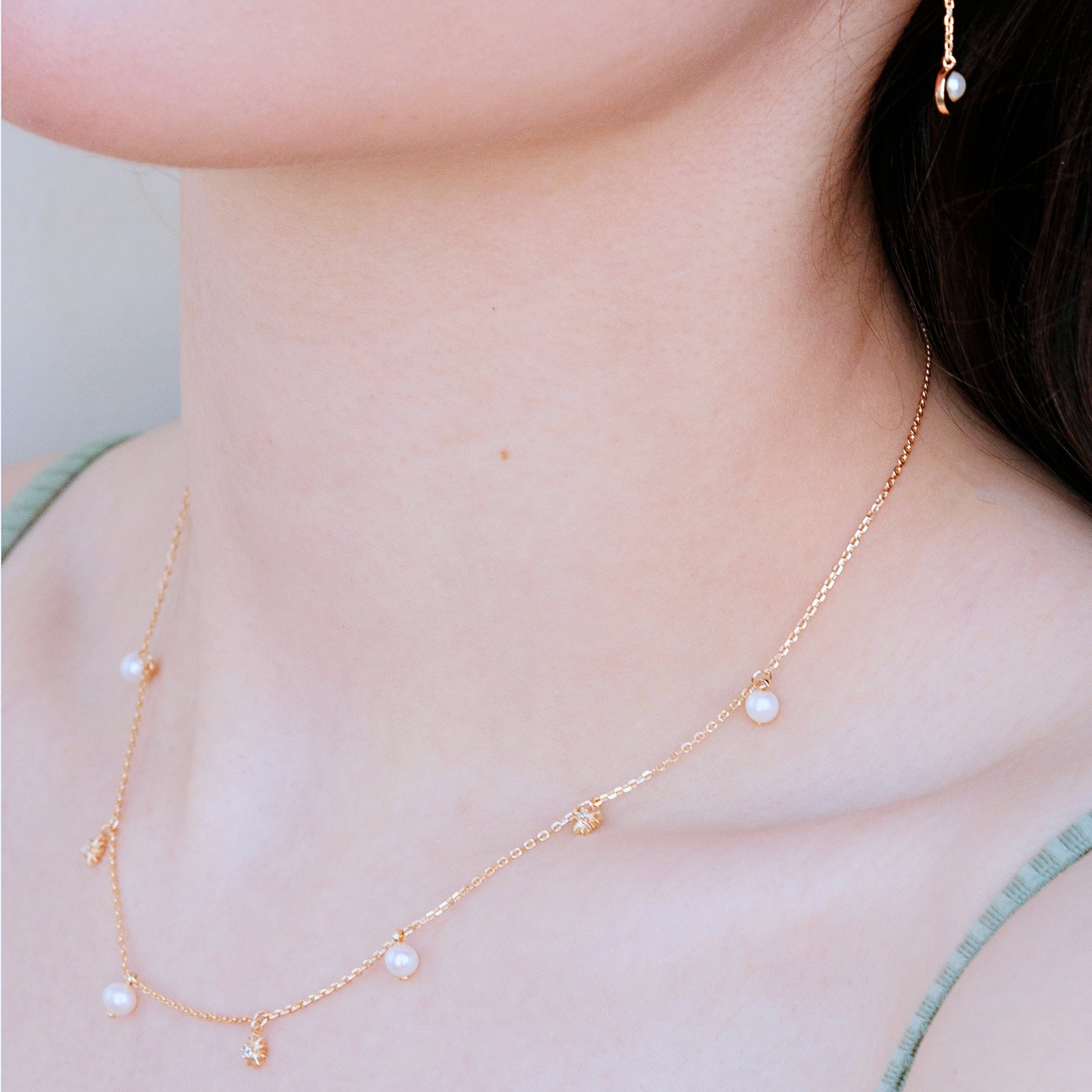 A collection of unique gold vermeil necklaces that is made with 925 sterling silver.