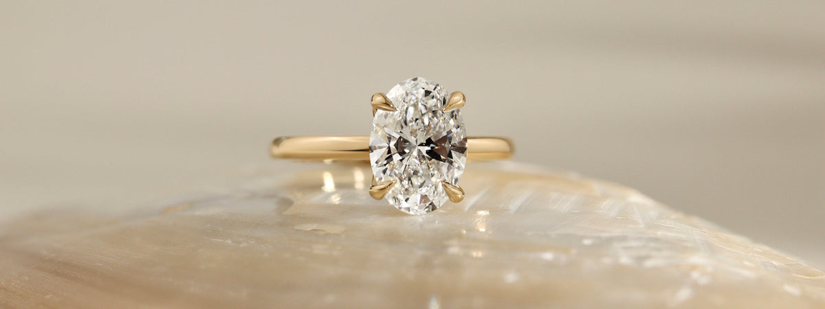oval solitaire engagement ring