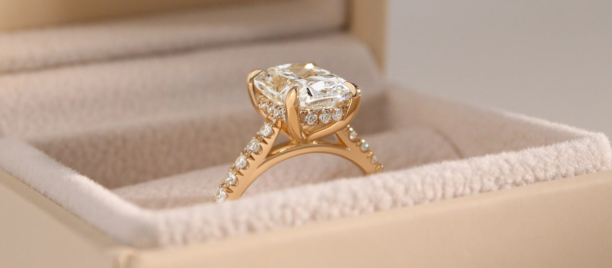 Hidden Halo Engagement Rings