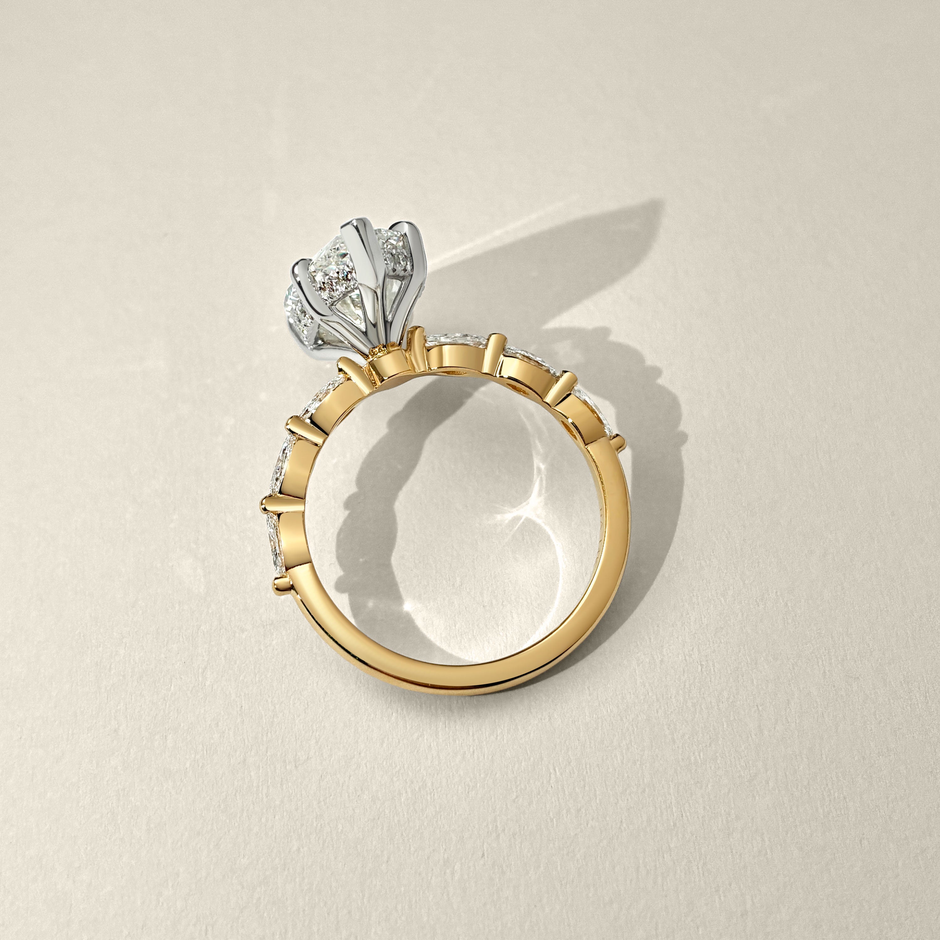 Avery Marquise Cut Hidden Halo Engagement Ring, Marquise Band