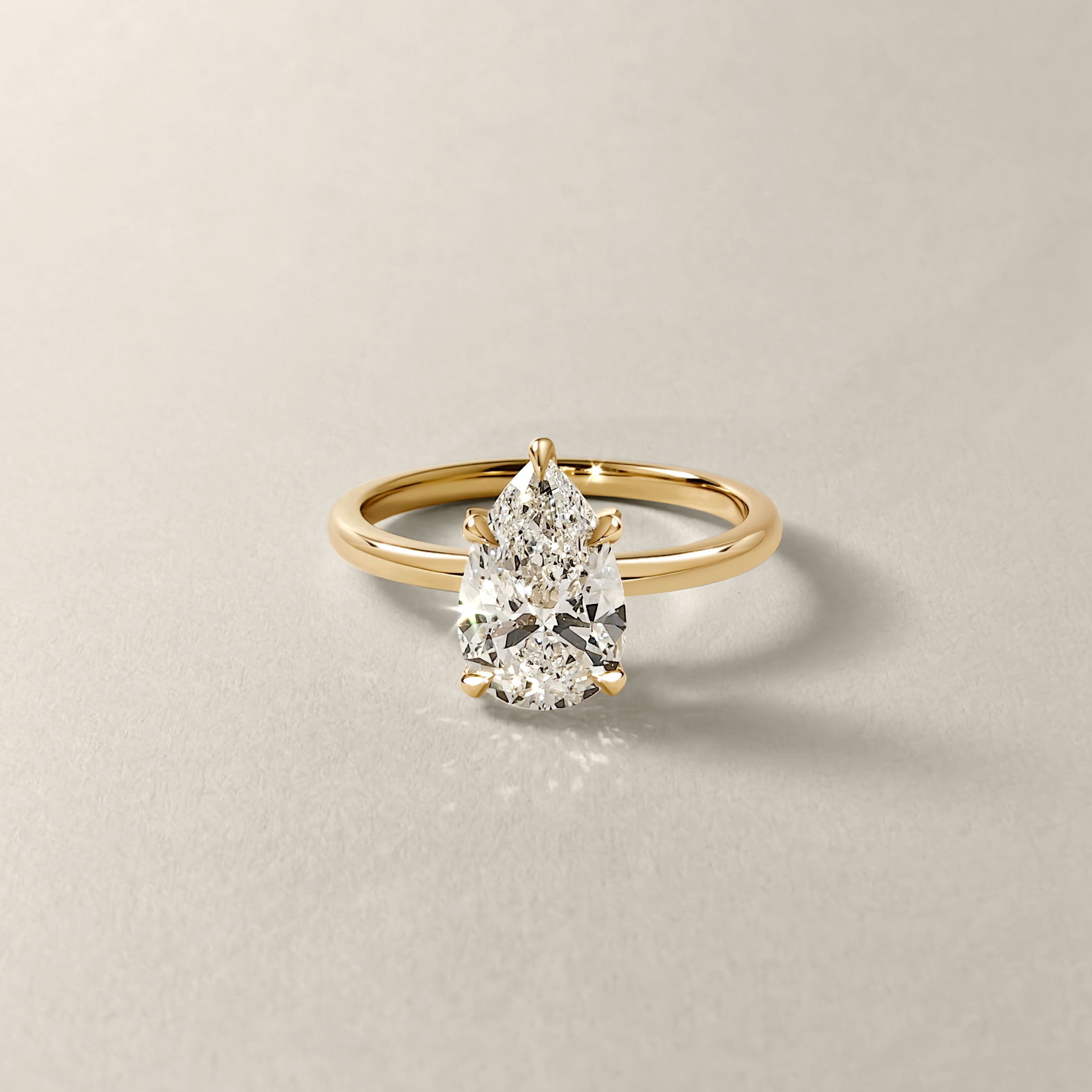 Bespoke #9184 - Custom Brooke Leaf Prong Solitaire Engagement Ring
