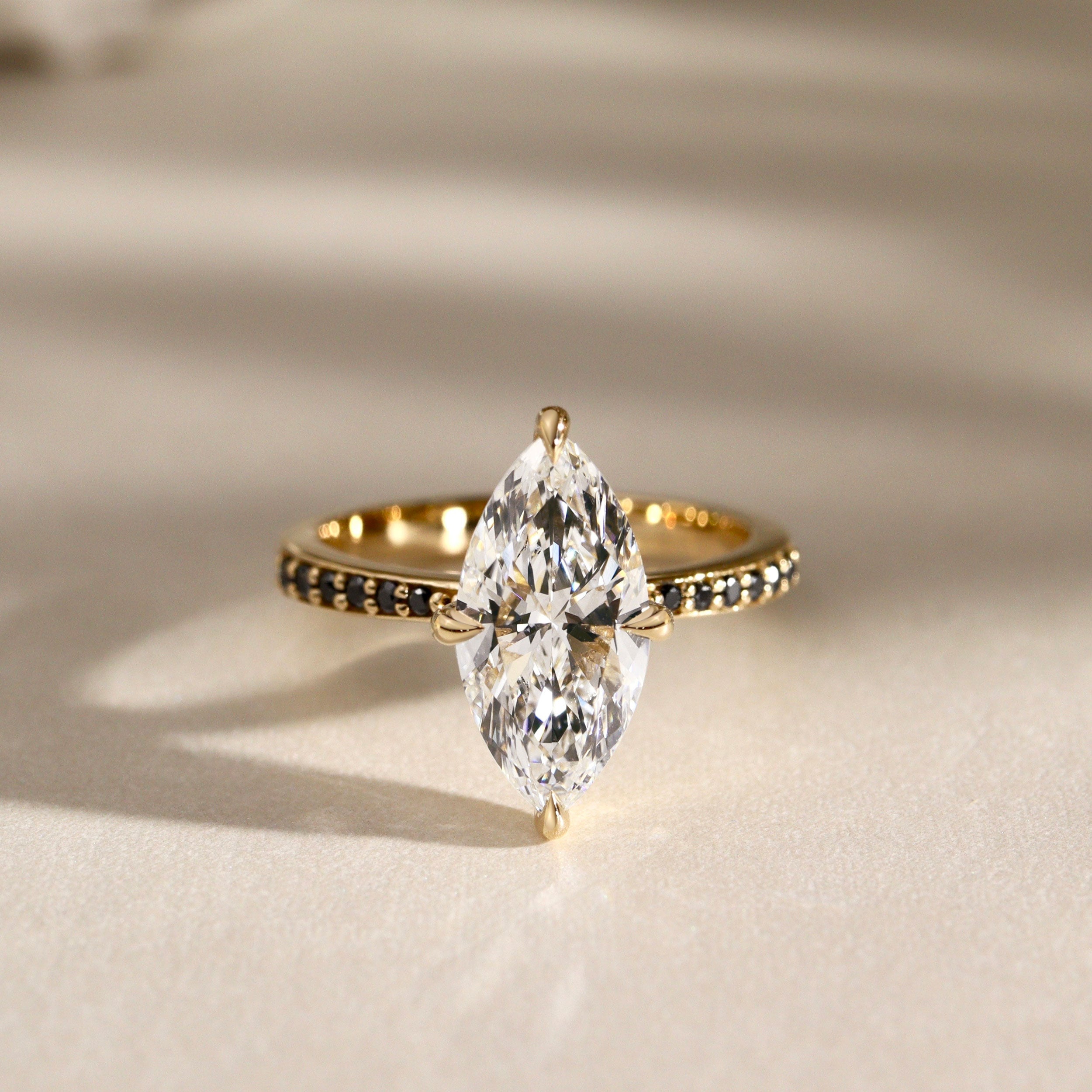 Beloved Marquise Cut Engagement Ring, Compass Oriented Prongs
