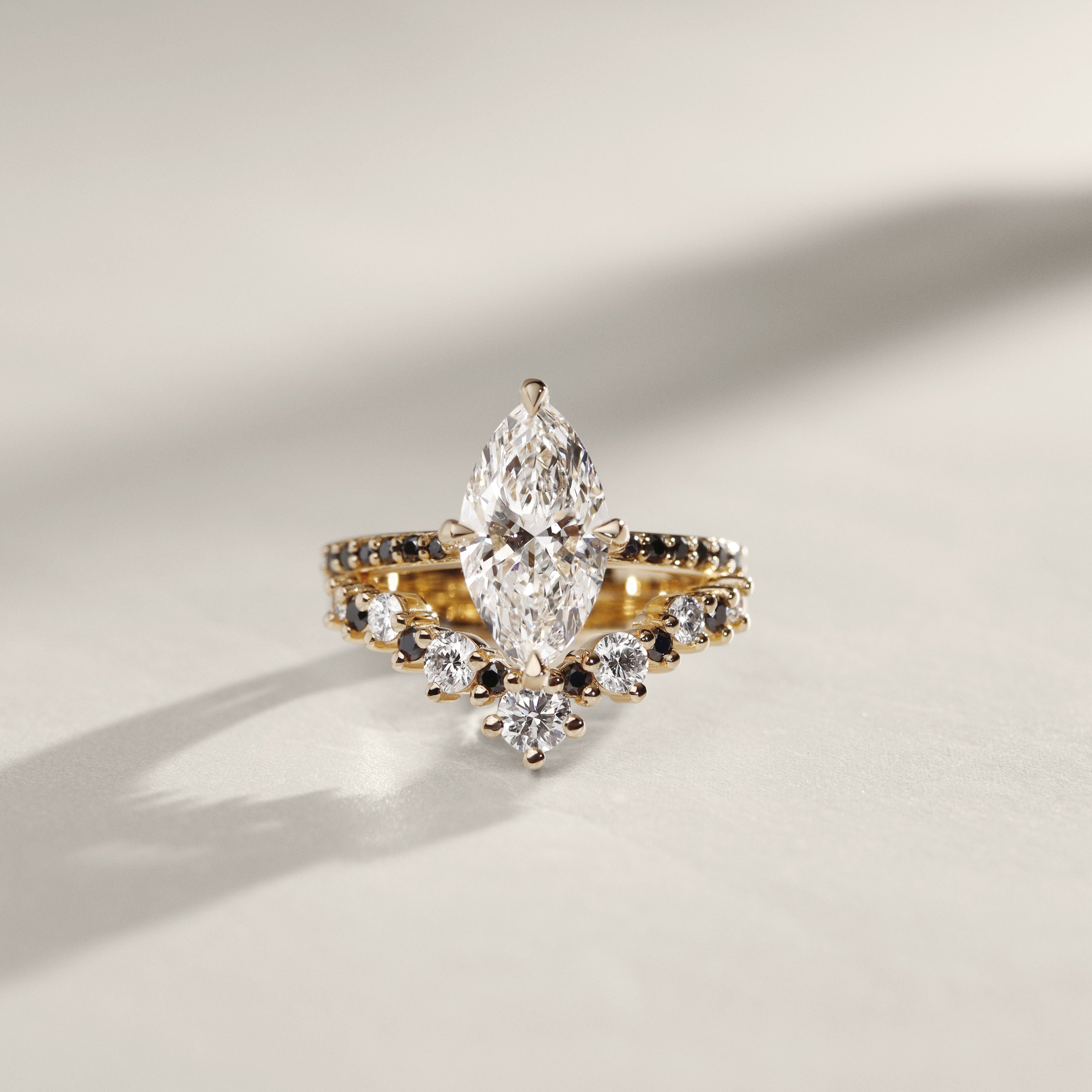 Beloved Marquise Cut Engagement Ring, Compass Oriented Prongs
