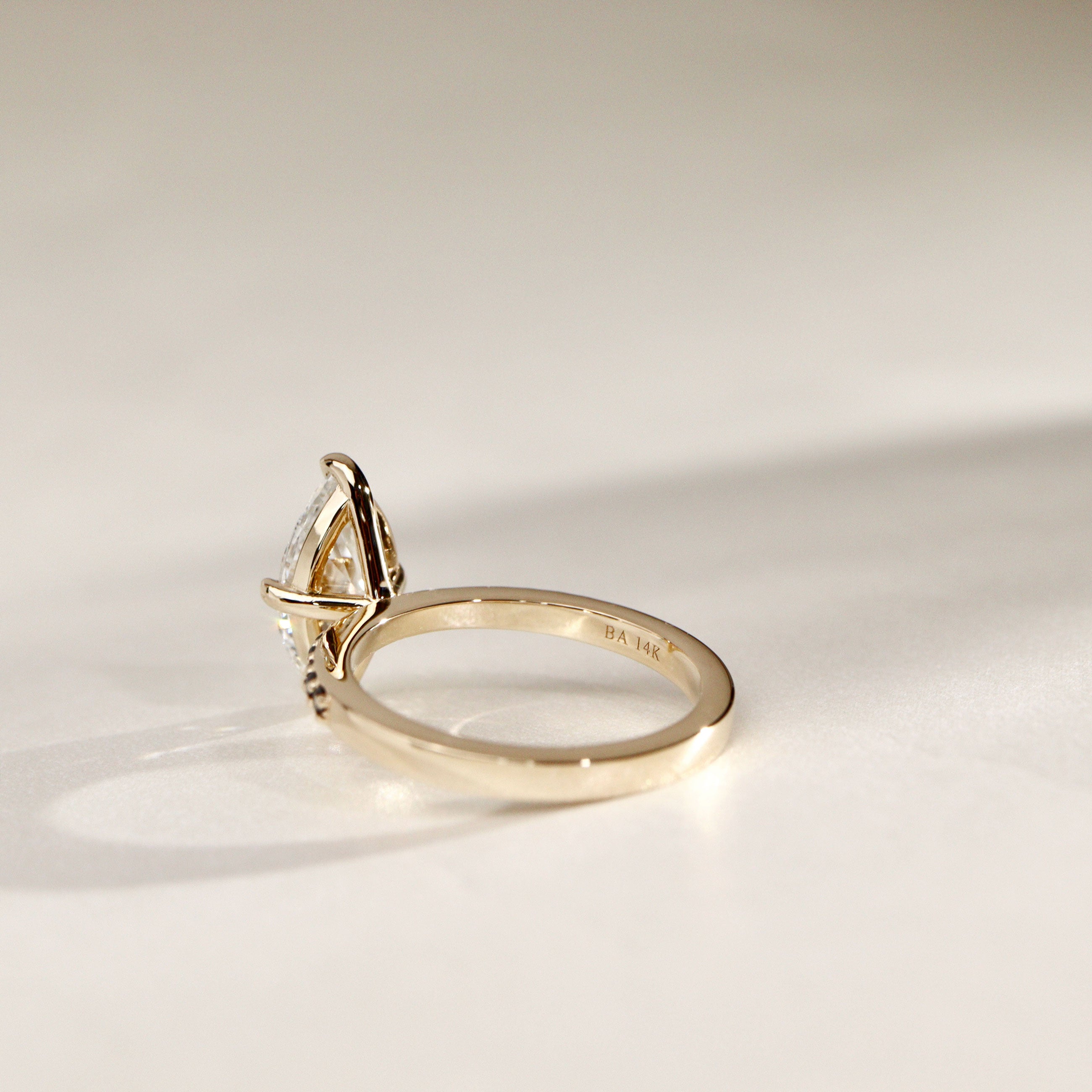 Beloved Marquise Cut Engagement Ring, Compass Oriented Prongs