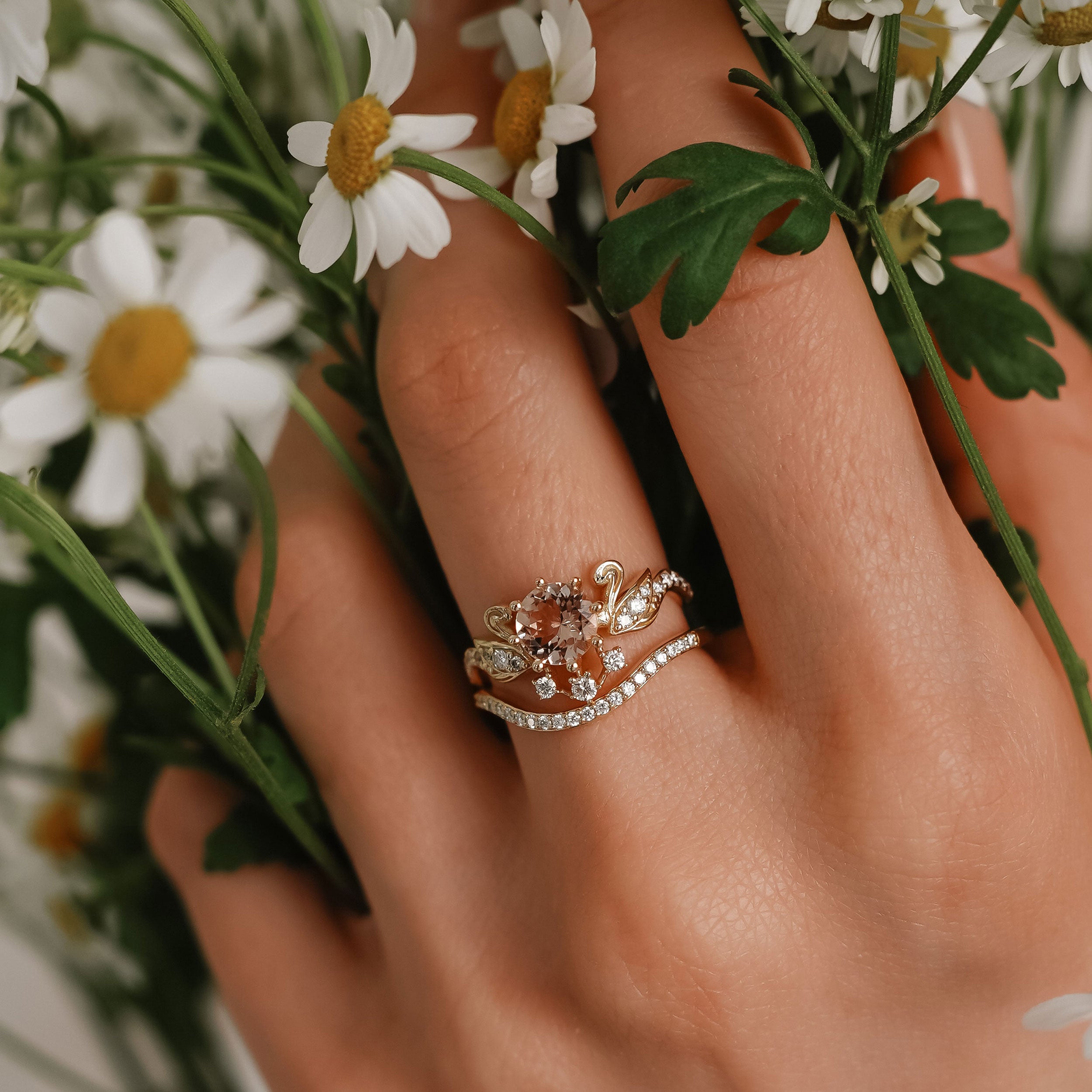 Curved Round Half Eternity Ring