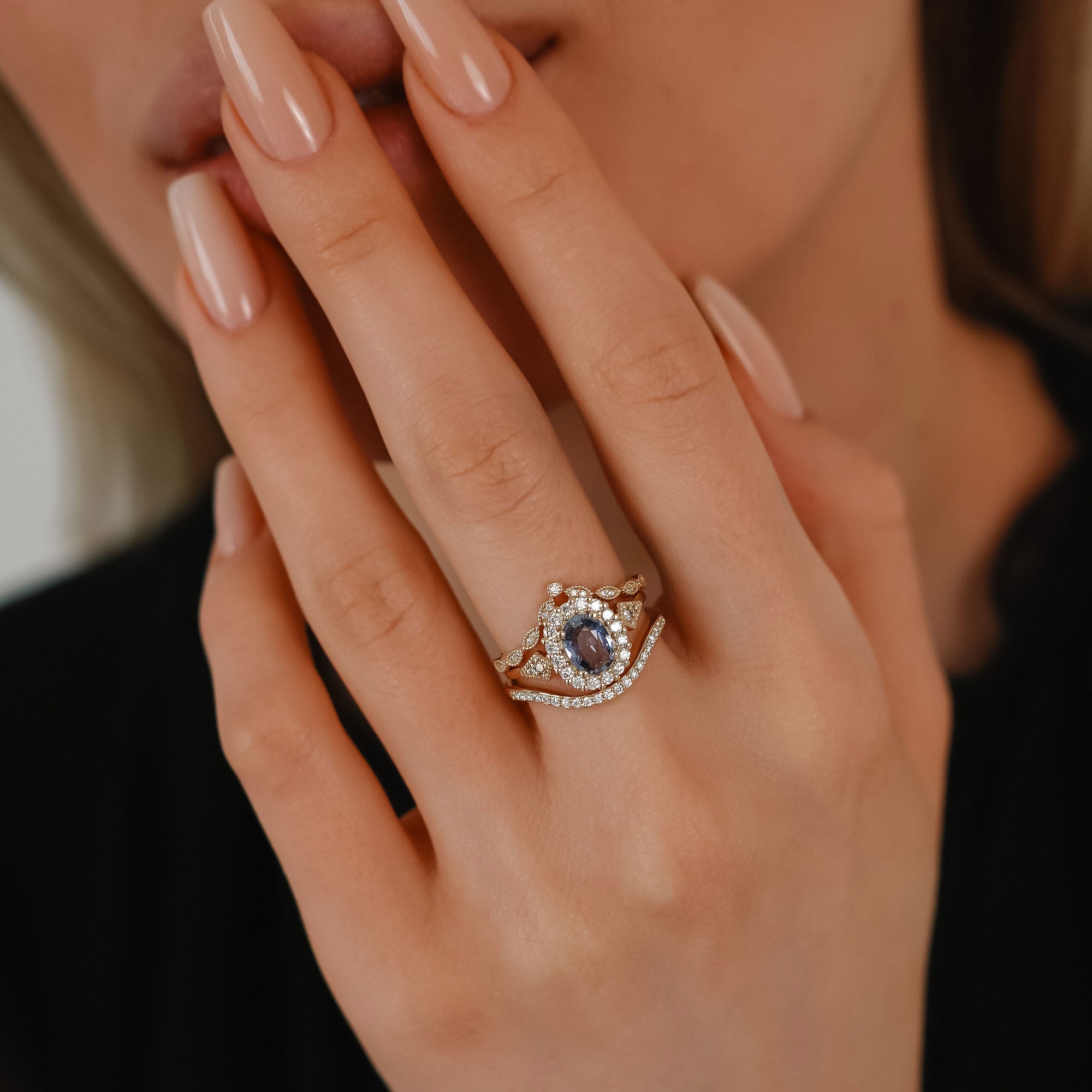 Curved Round Half Eternity Ring