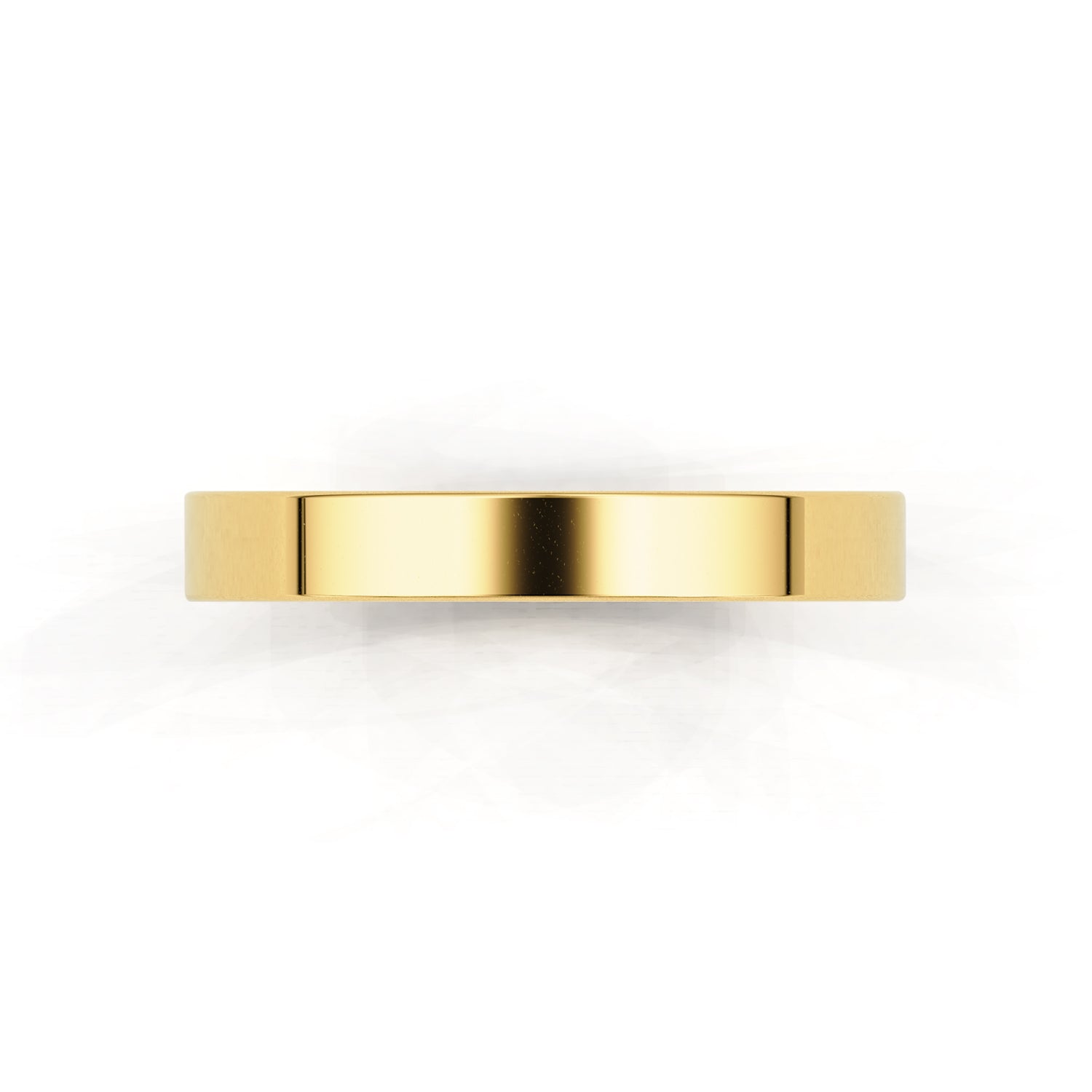 3mm Flat Forever Wedding Band, 14k Gold