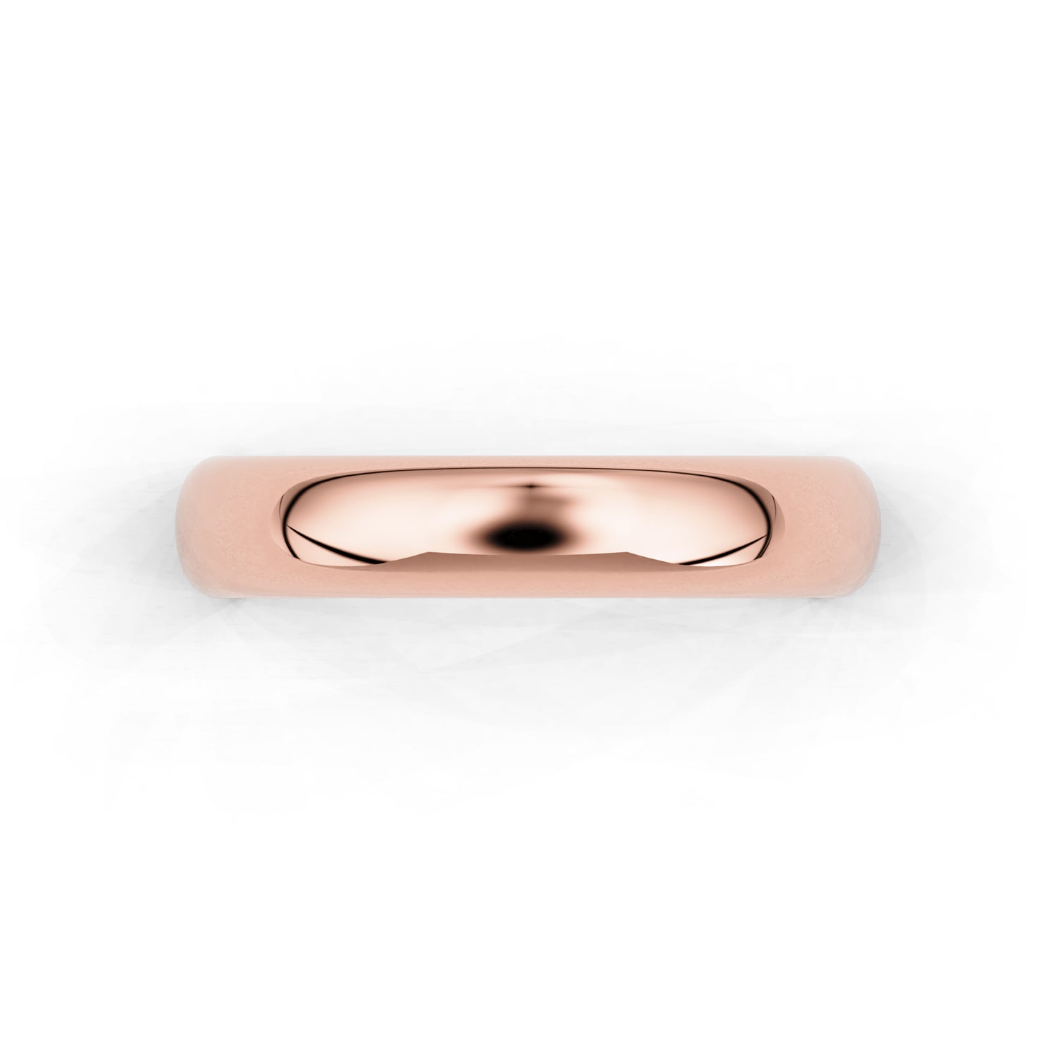 4mm Half Round Forever Wedding Band, 14k Gold
