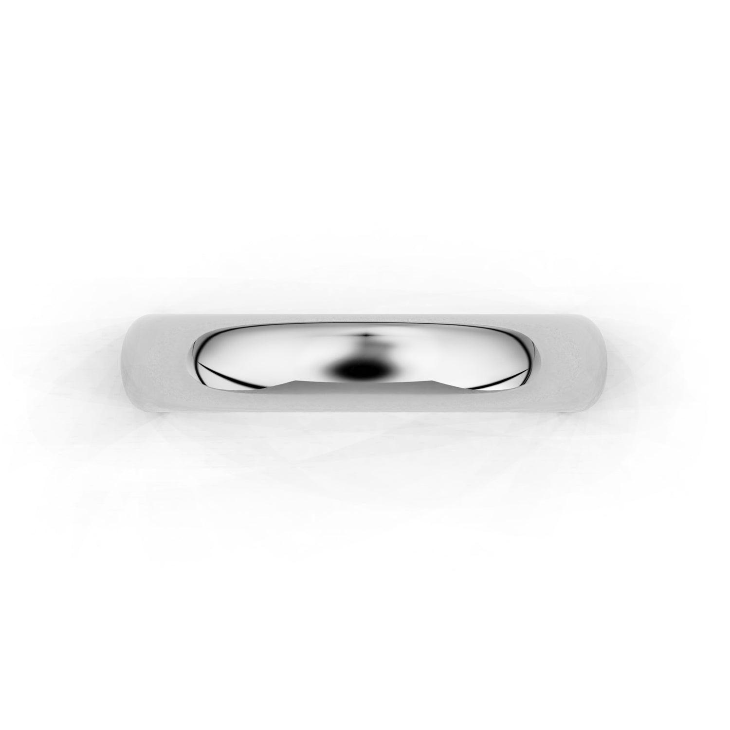 4mm Half Round Forever Wedding Band, 14k Gold