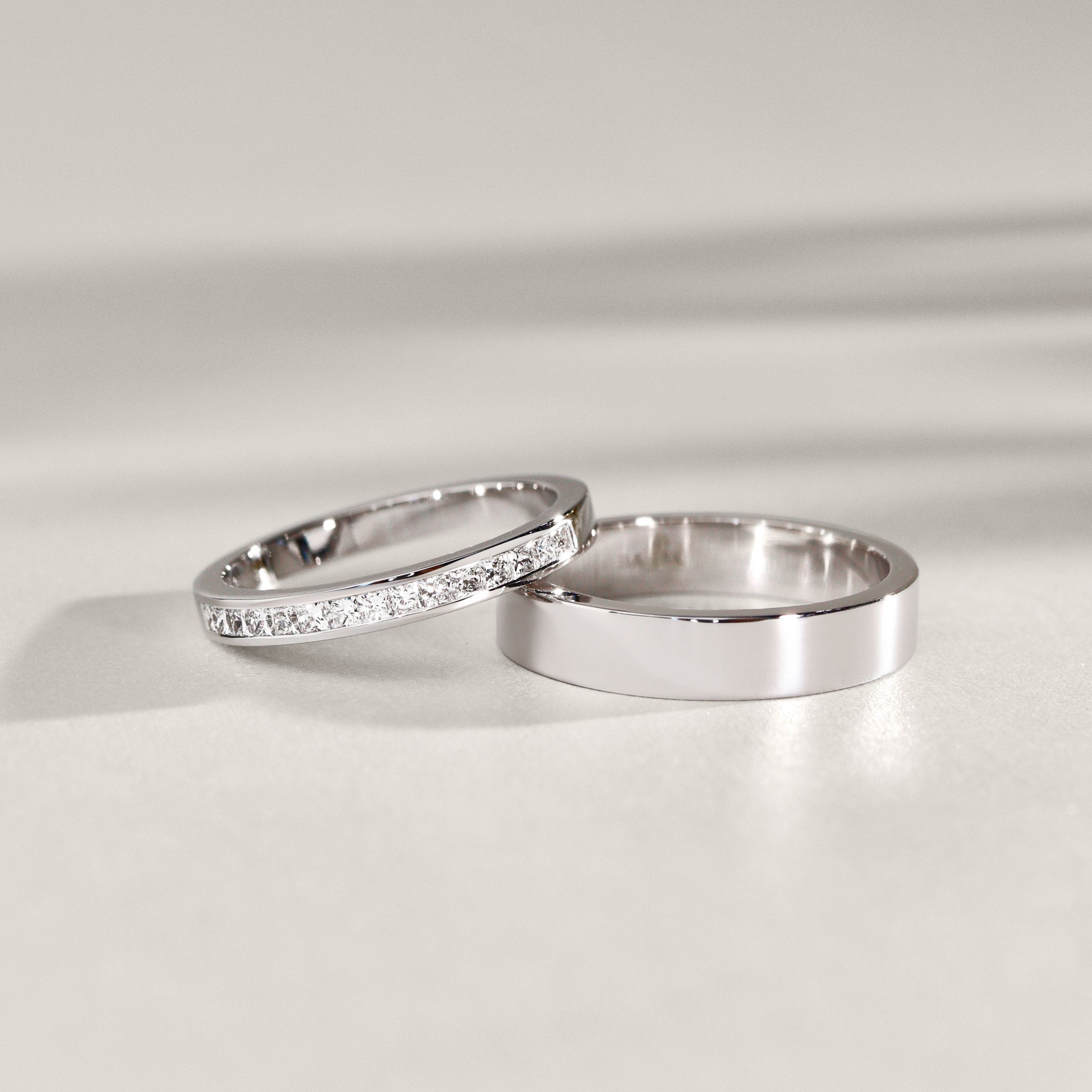 Bespoke #9167 - Custom Princess Cut Lab Grown Diamond Channel Set Eternity RIng