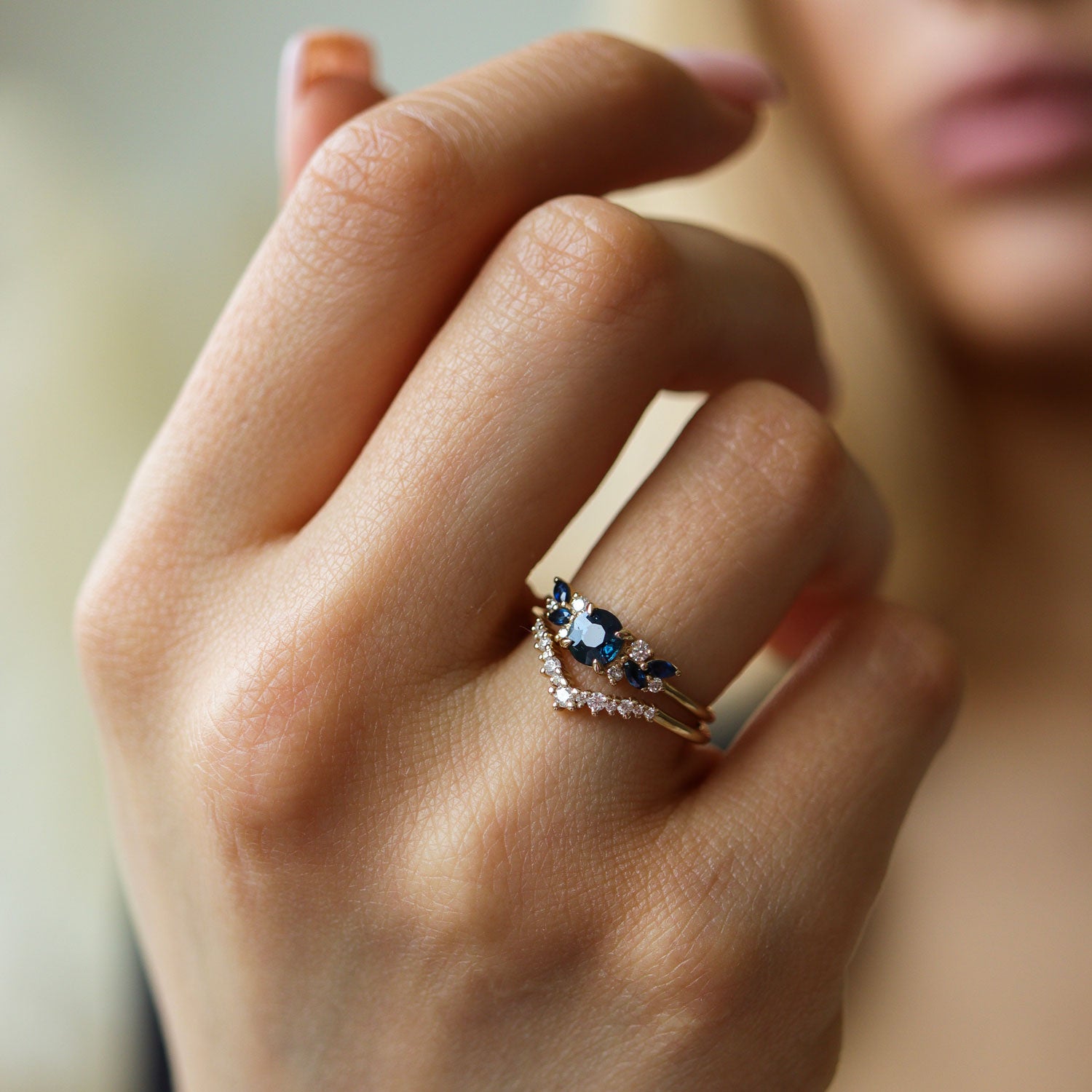 sapphire cluster ring canada
