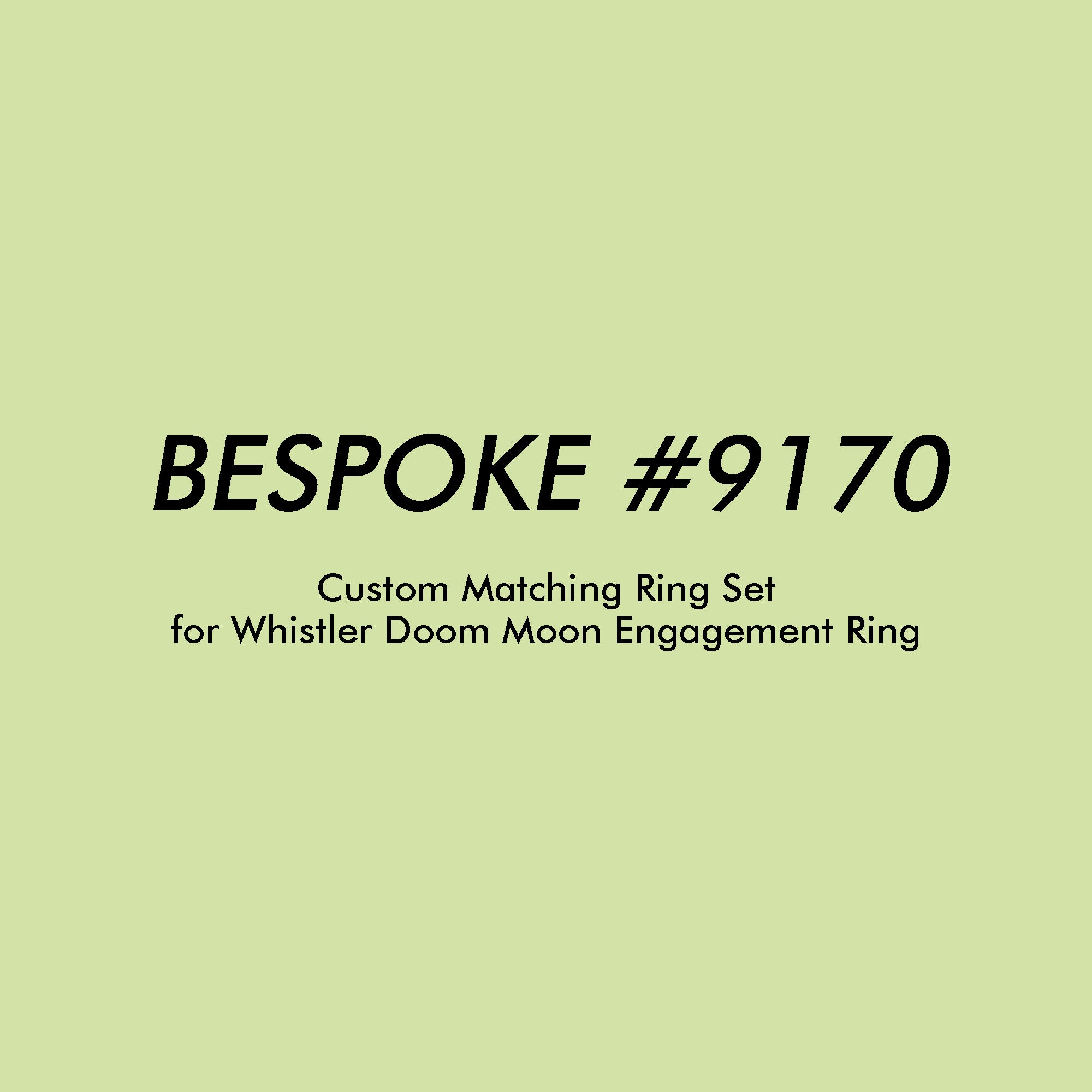 Bespoke #9170 - Custom Matching Ring Set of Whistler Doom Moon Ring