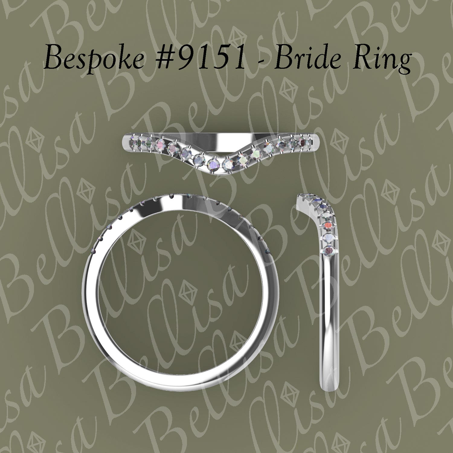 Bespoke #9151 - Bride & Groom Wedding Band Set