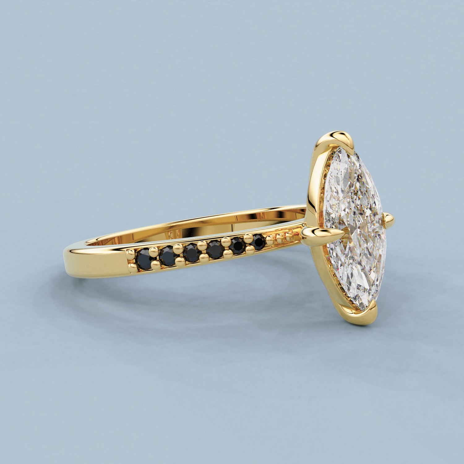 Beloved Marquise Cut Engagement Ring, Compass Oriented Prongs