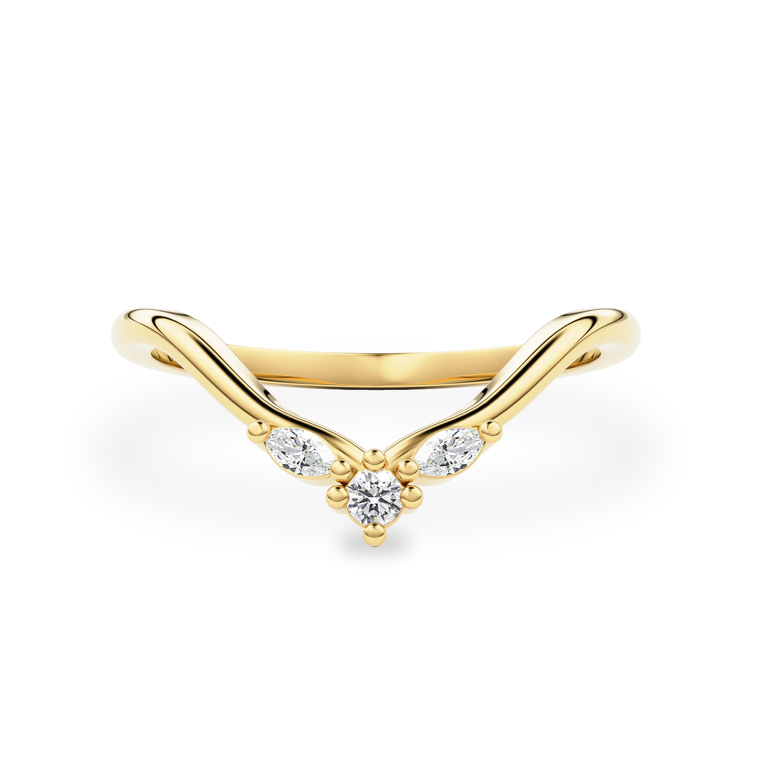 Bellisa V Marquise Round Eternity Ring
