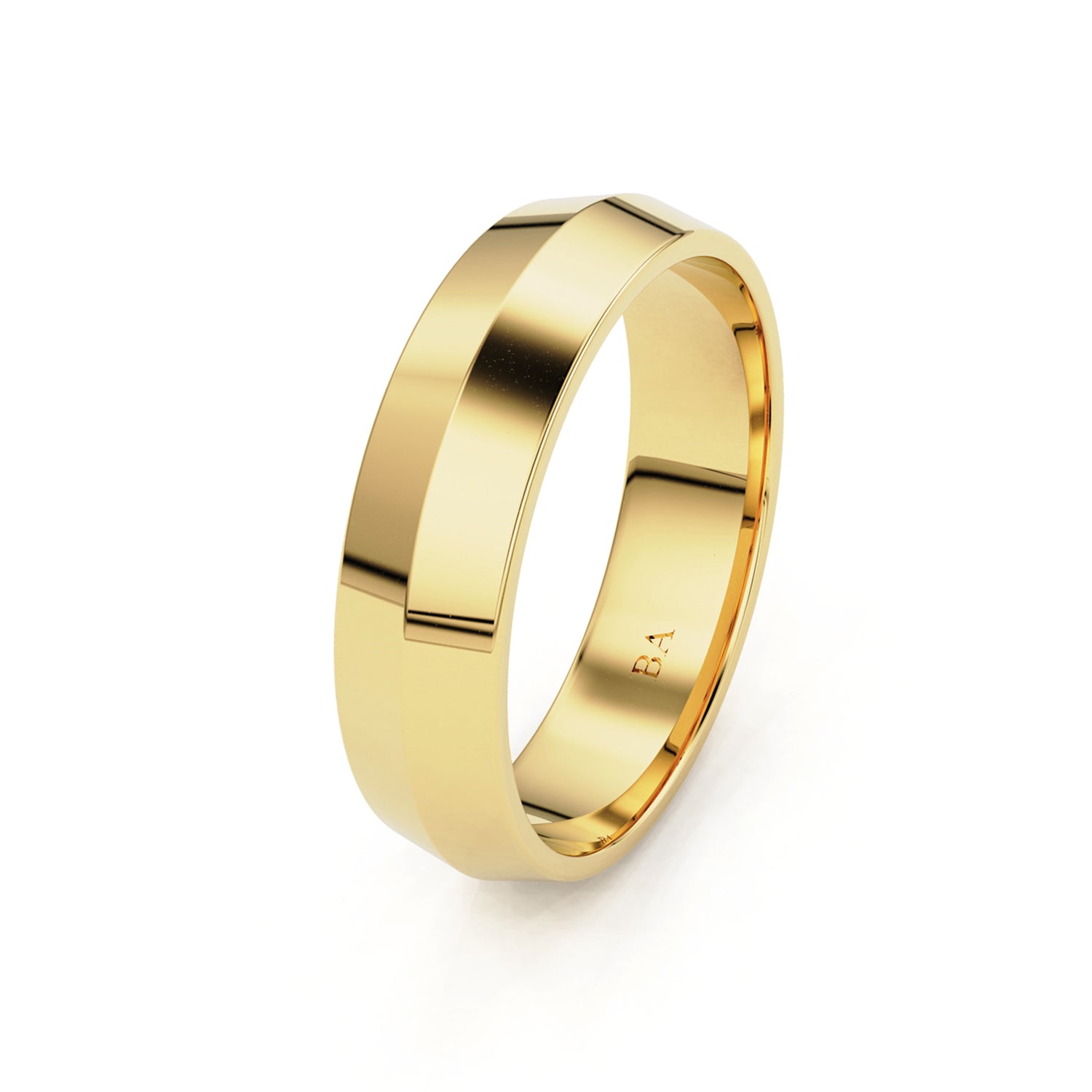 5.5mm Knife Edge Forever Wedding Band, 14k Gold
