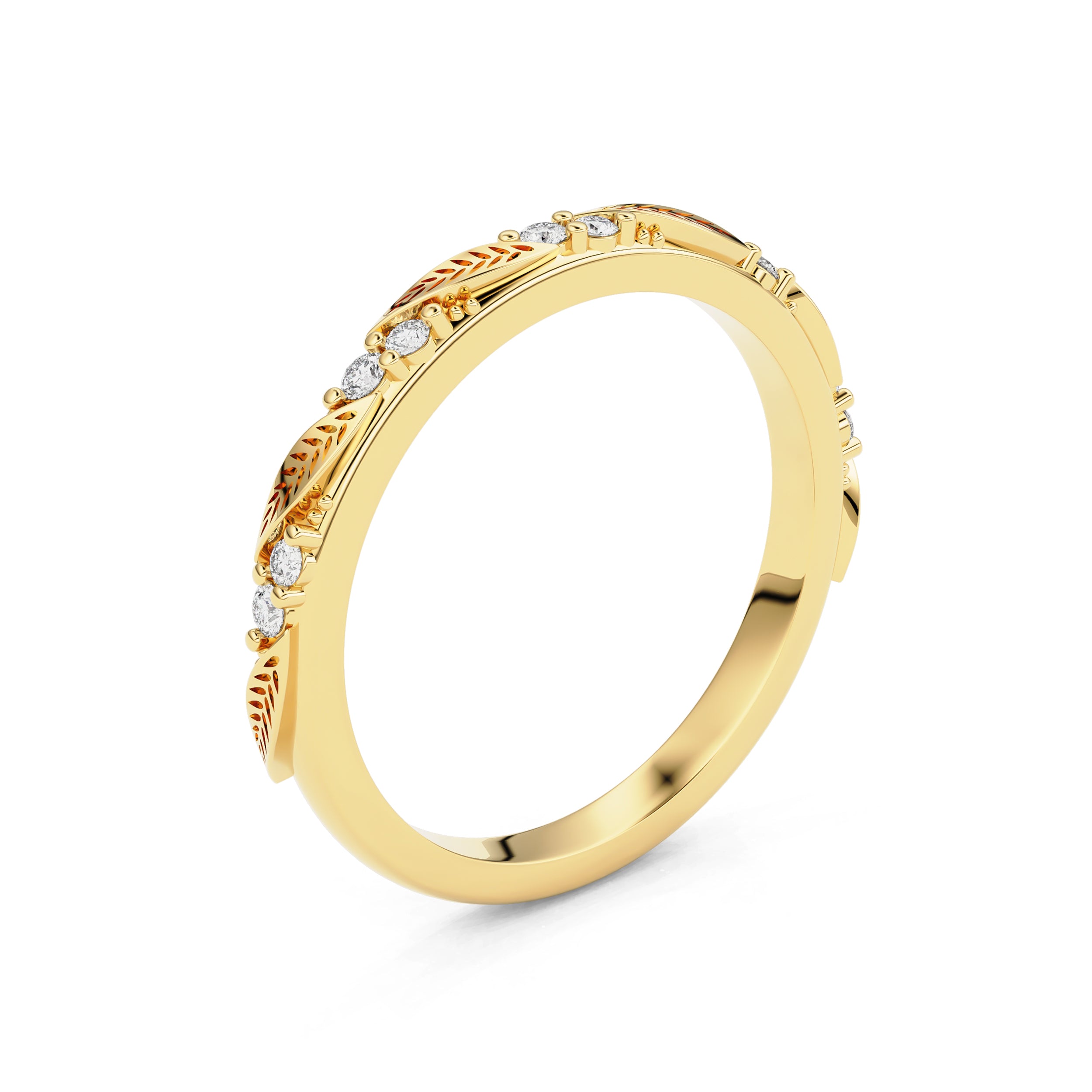 Verdelle Leaf Eternity Ring
