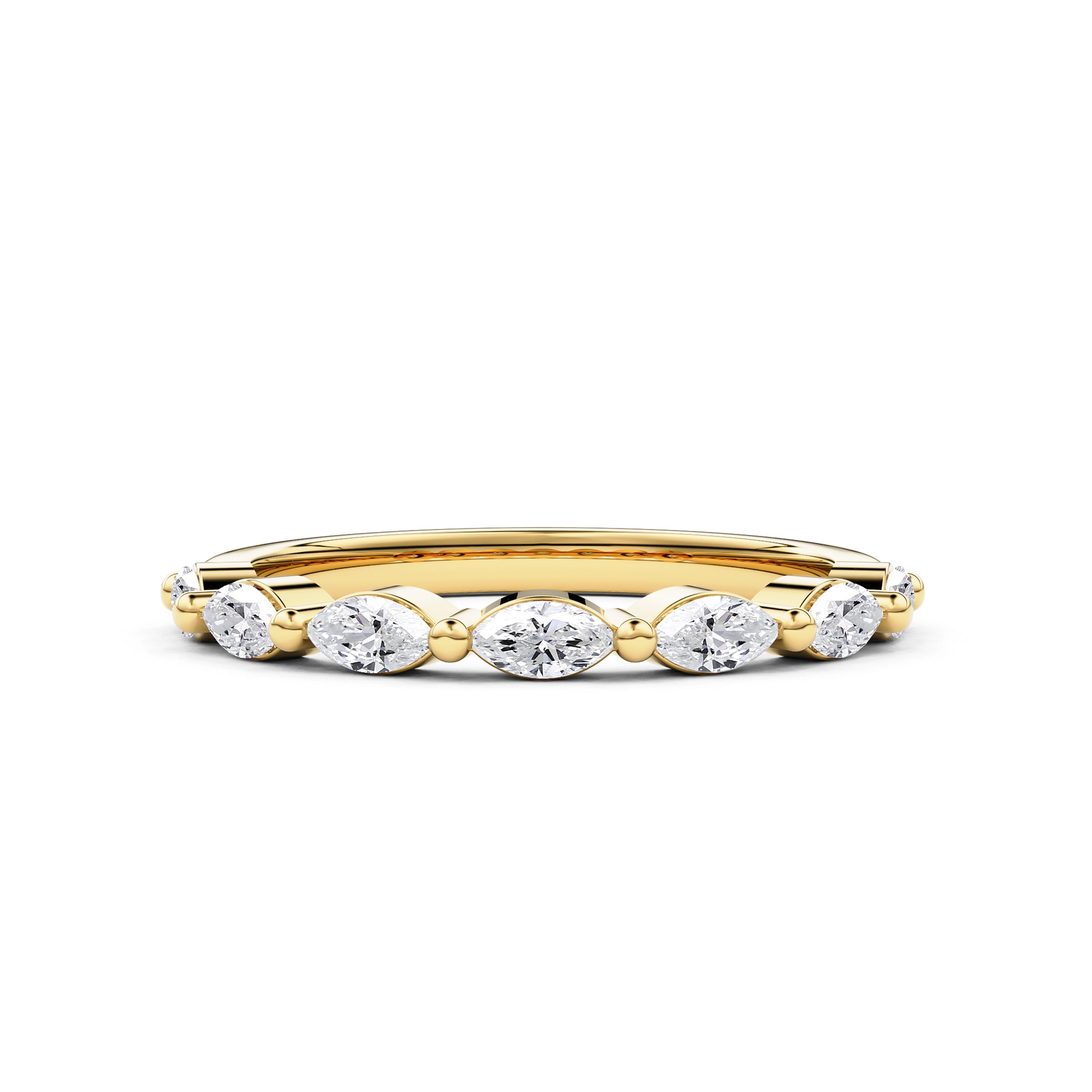 Sylvie Marquise Band Half Eternity Ring