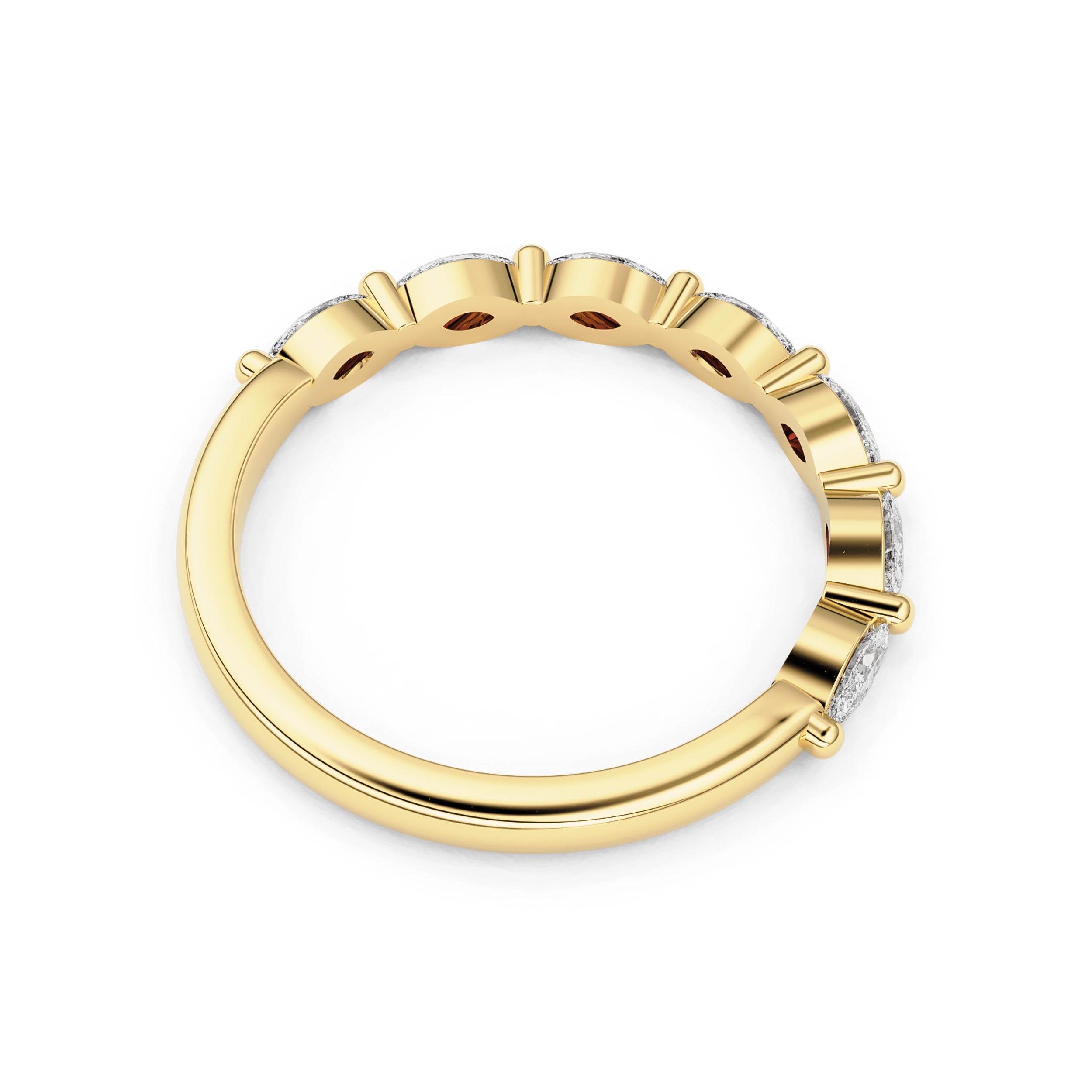 Sylvie Marquise Band Half Eternity Ring