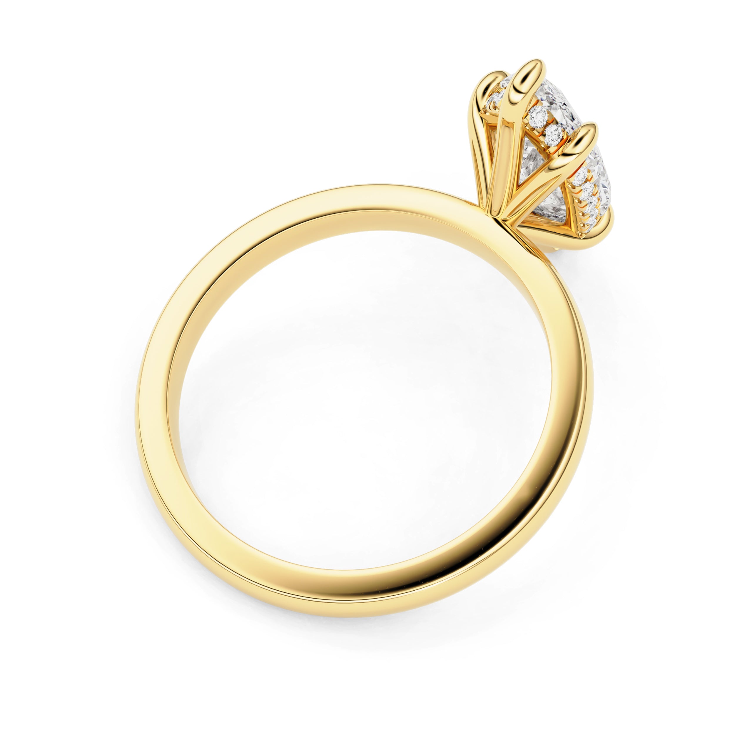 Chloe Marquise Solitaire Engagement Ring, Moissanite/Lab Grown Diamond