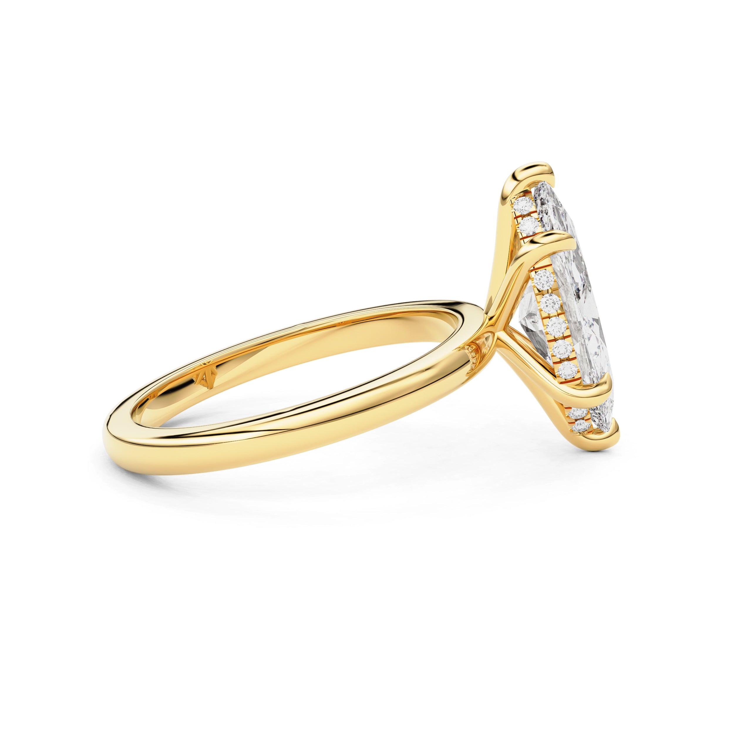 Chloe Marquise Solitaire Engagement Ring, Moissanite/Lab Grown Diamond