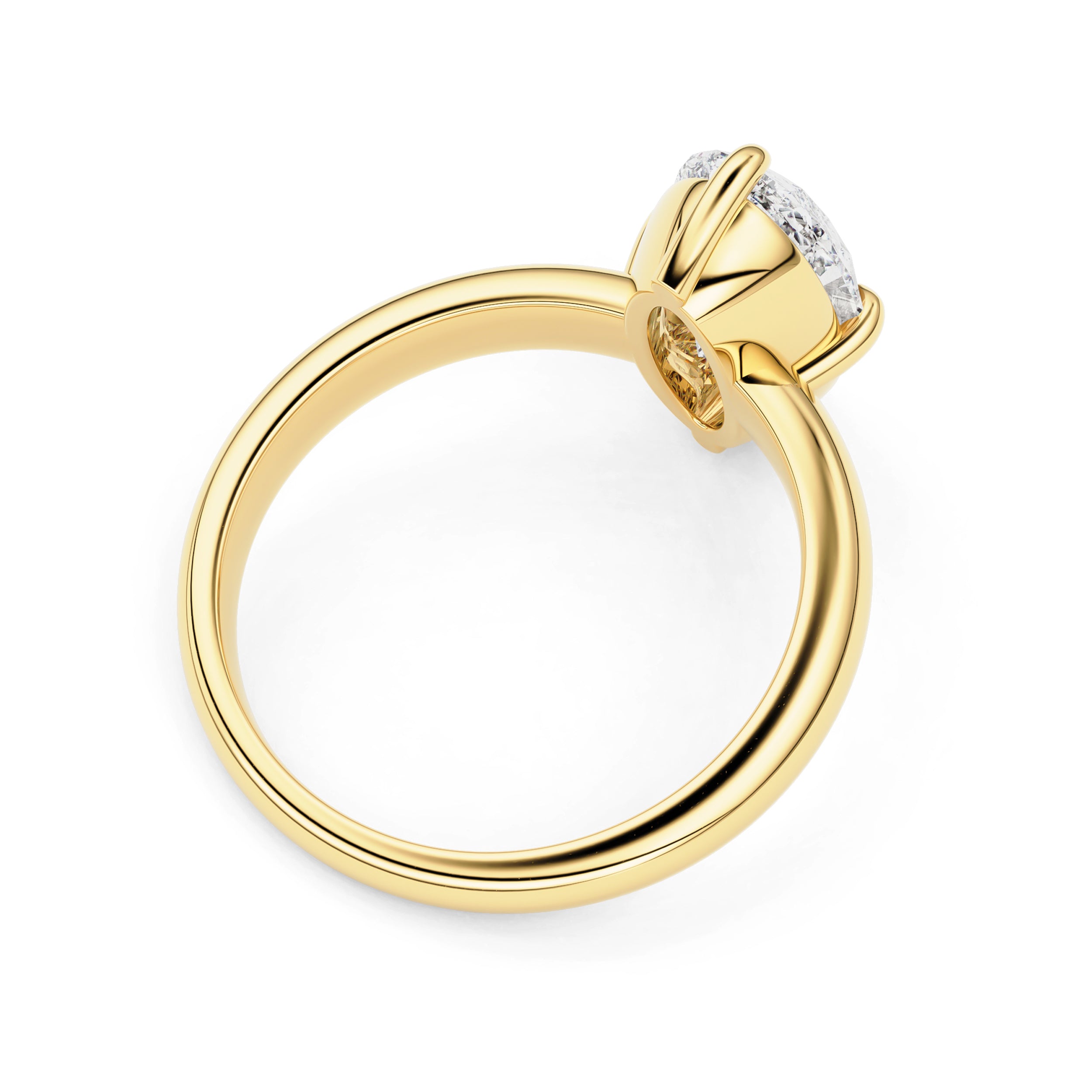 Eleanor Moval Moissanite Solitaire Engagement Ring