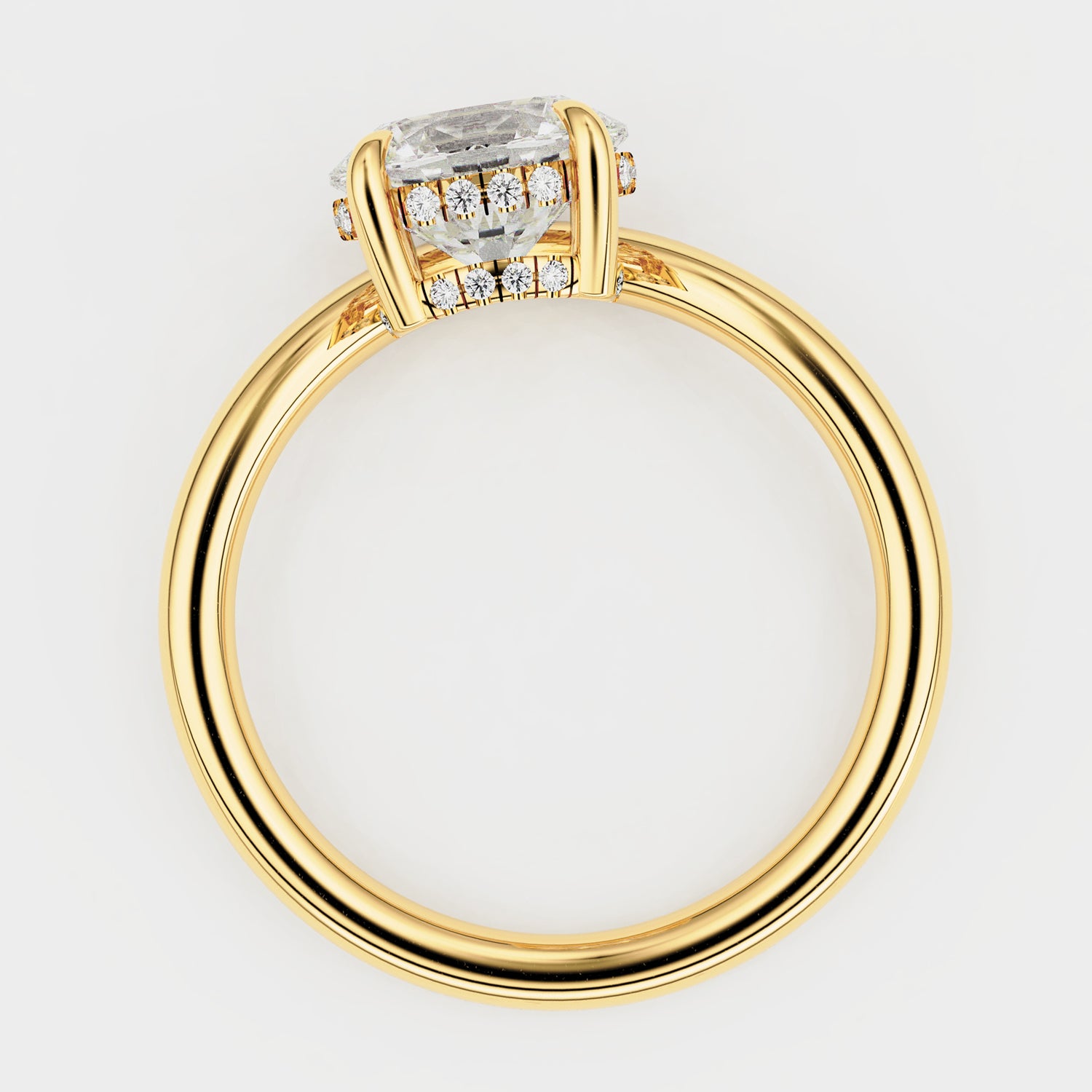 Orla Oval Lab Alexandrite Curved Band Solitaire Engagement Ring