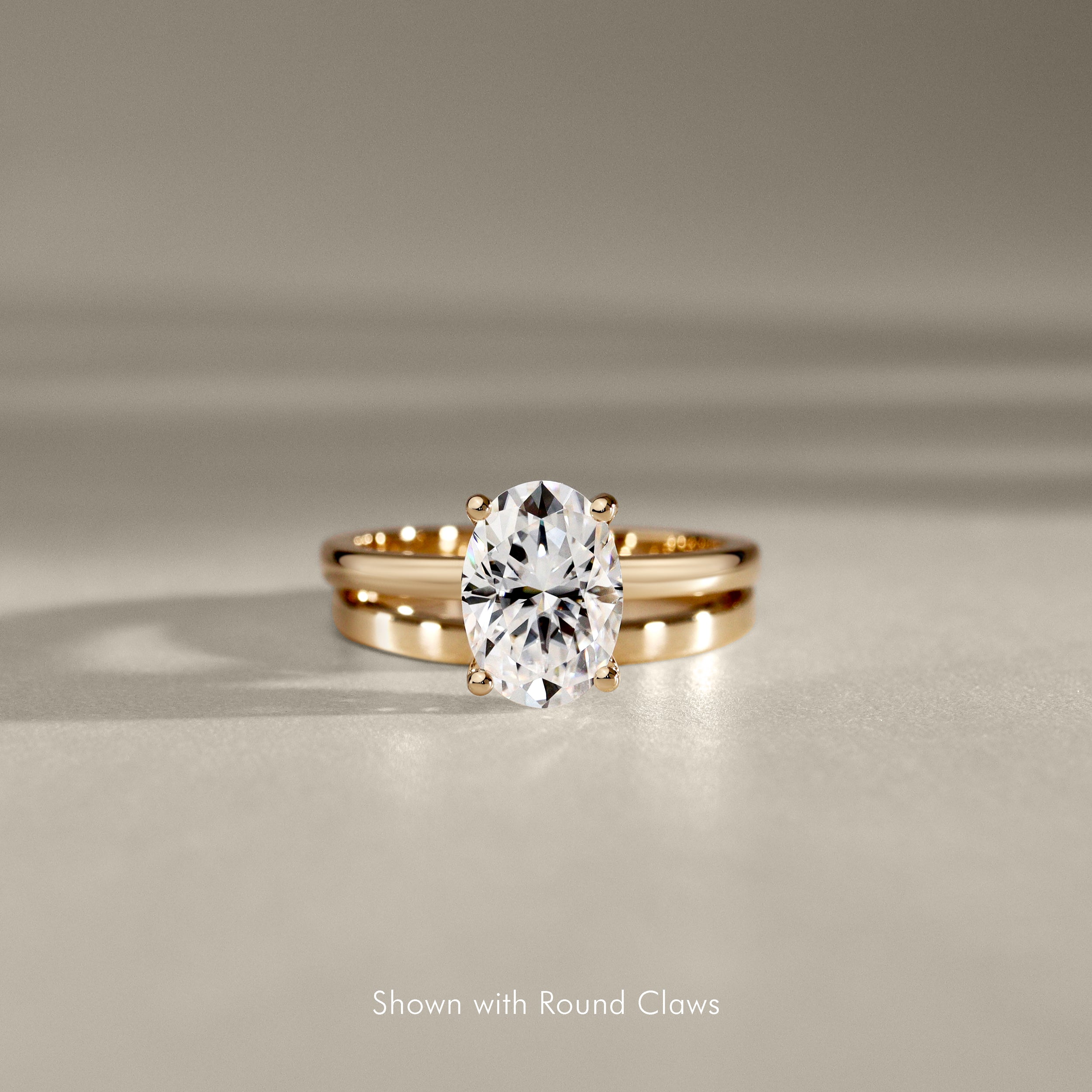 Ivy Oval Hidden Halo Engagement Ring, Moissanite/Lab Grown Diamond