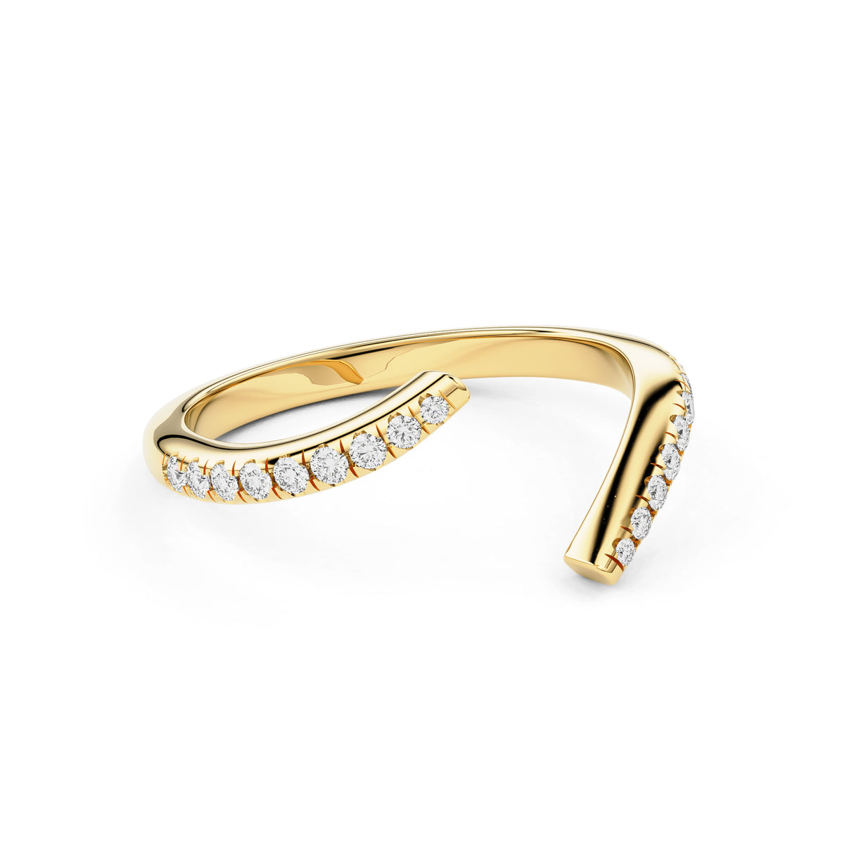 Selene Pavé Open Wrap Wedding Band