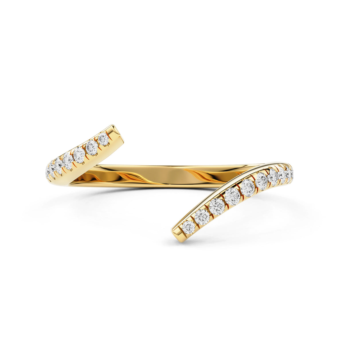 Selene Pavé Open Wrap Wedding Band