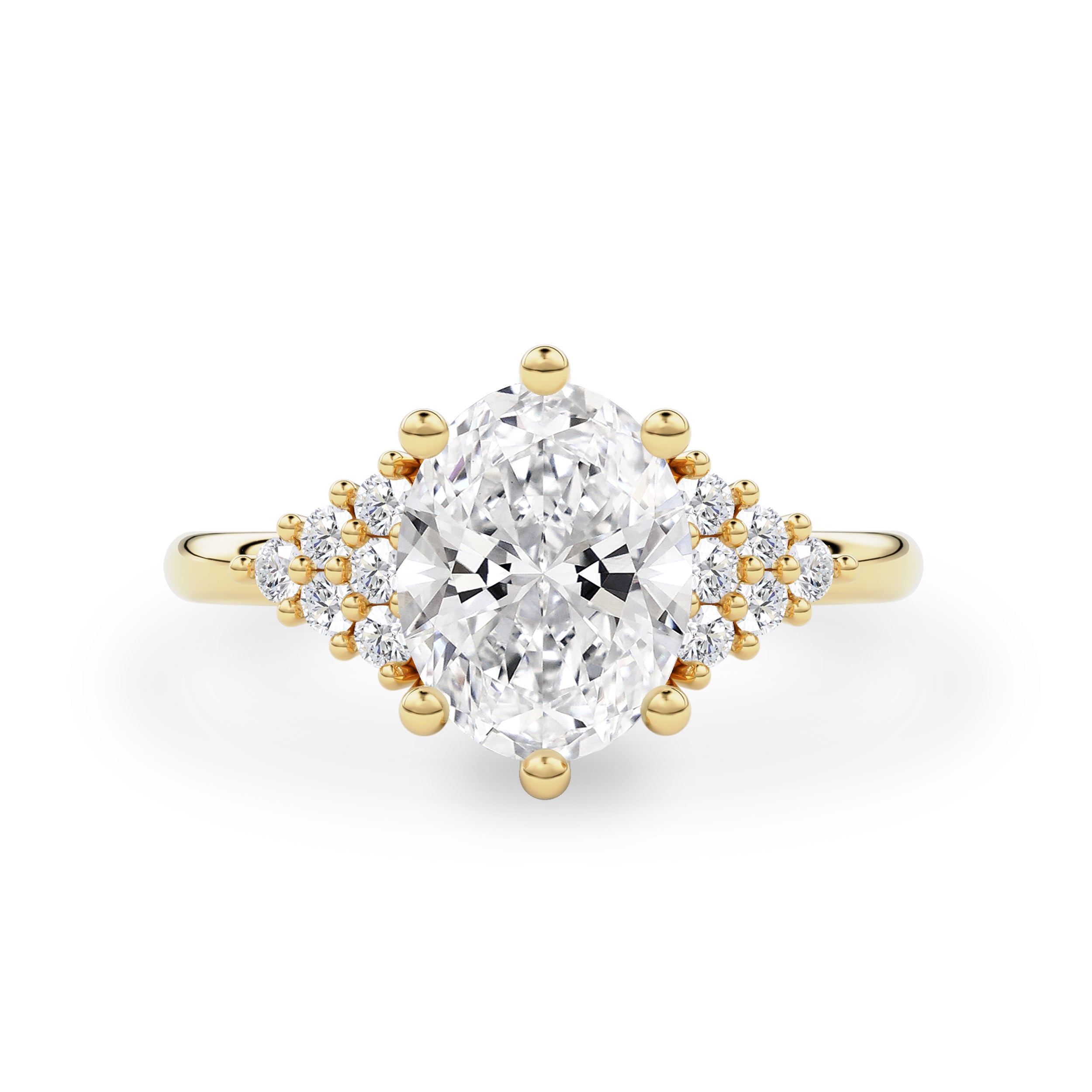 Emma Oval Engagement Ring, Moissanite/Lab Diamond