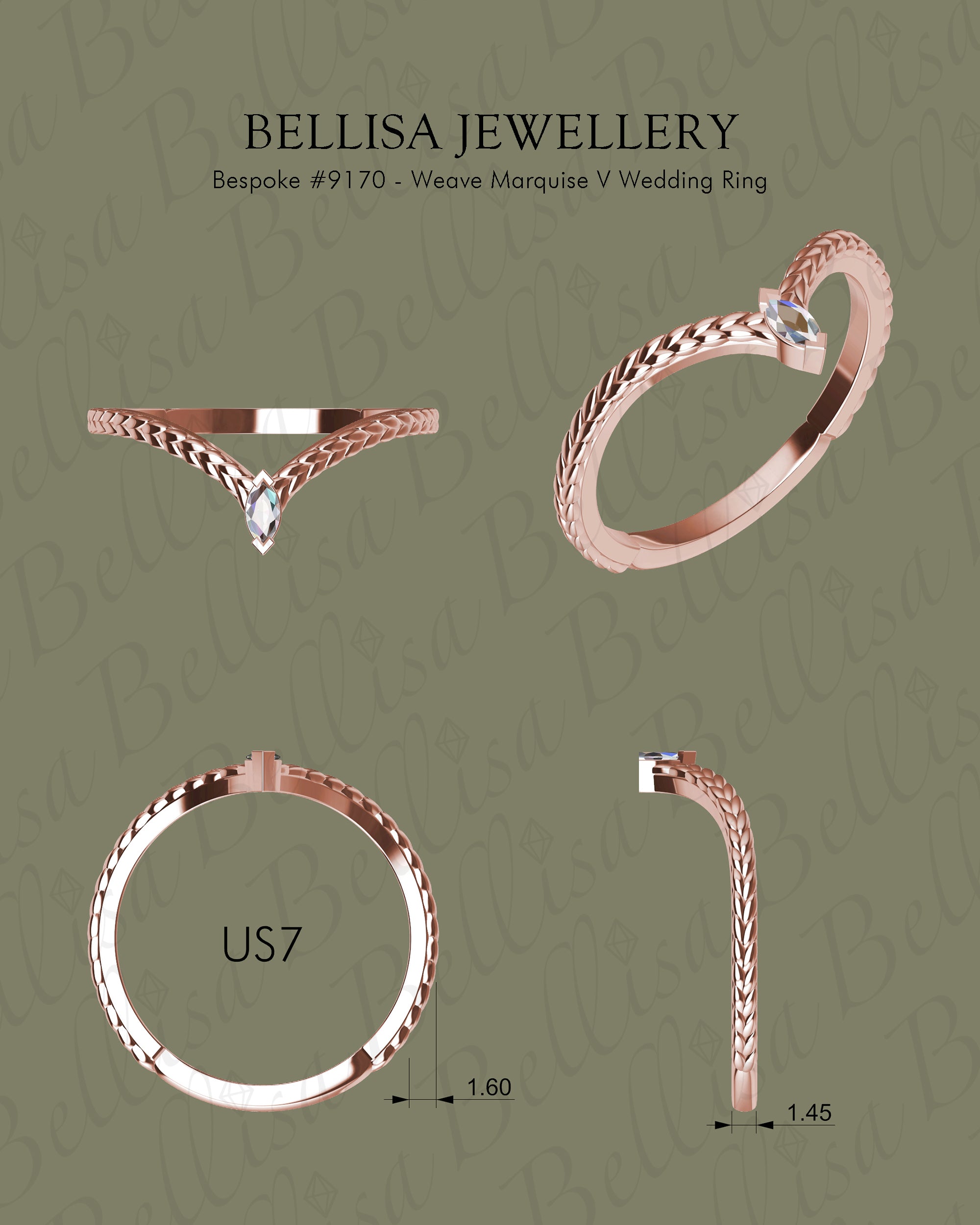 Bespoke #9170 - Custom Matching Ring Set of Whistler Dome Moon Ring