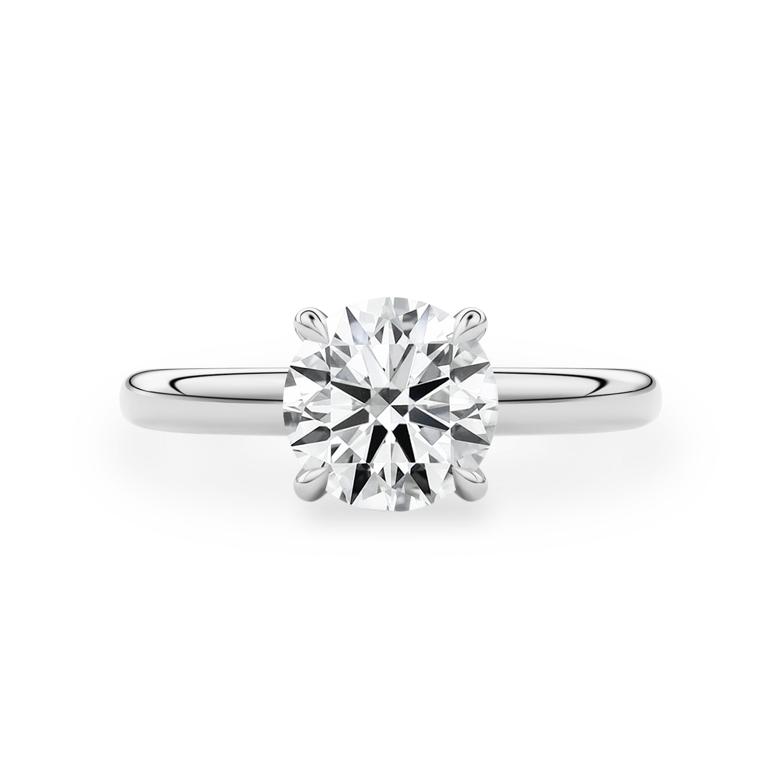 Solo Round Tapered Solitaire Engagement Ring