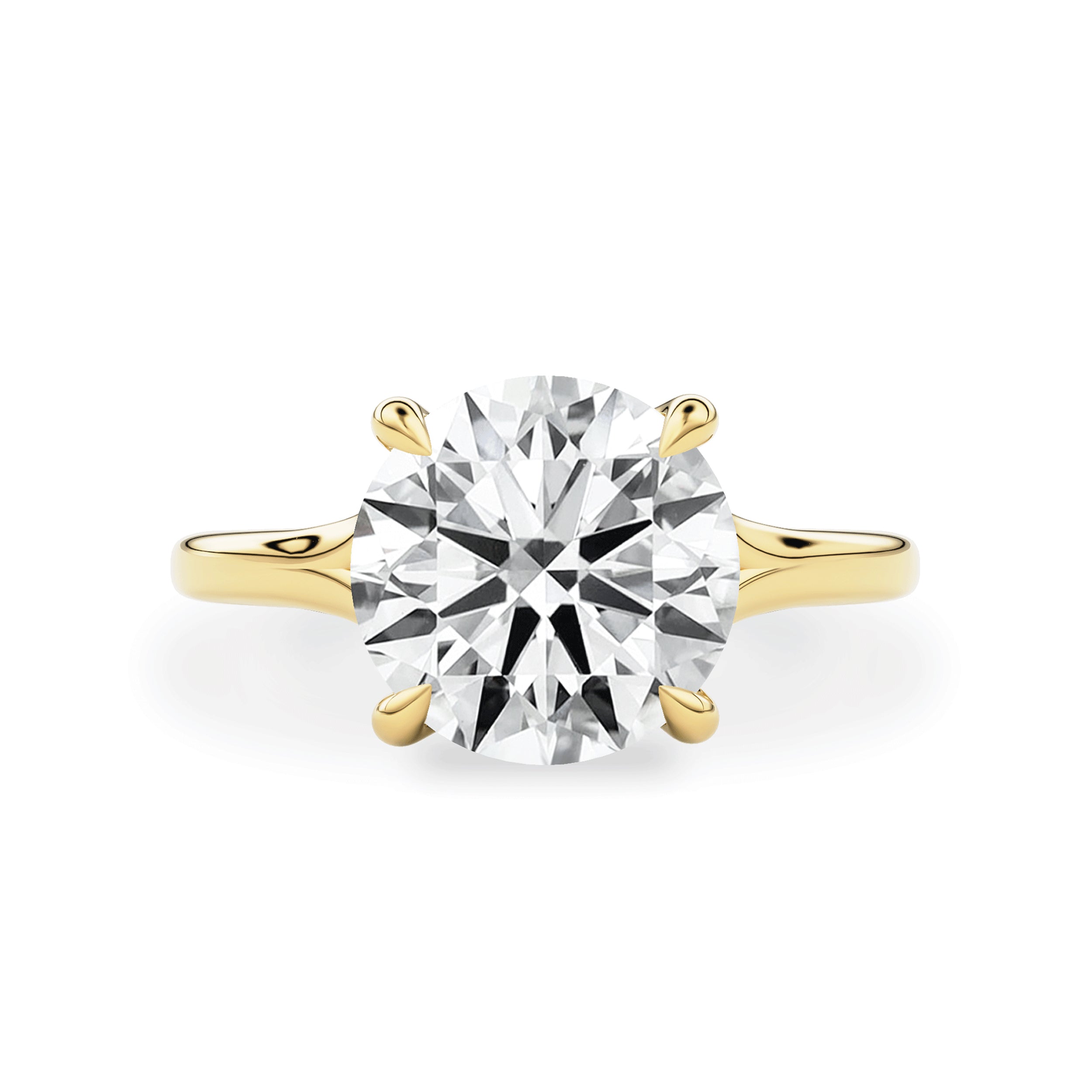 Juniper Round Trellis Solitaire Engagement Ring, Moissanite/Lab Grown Diamond
