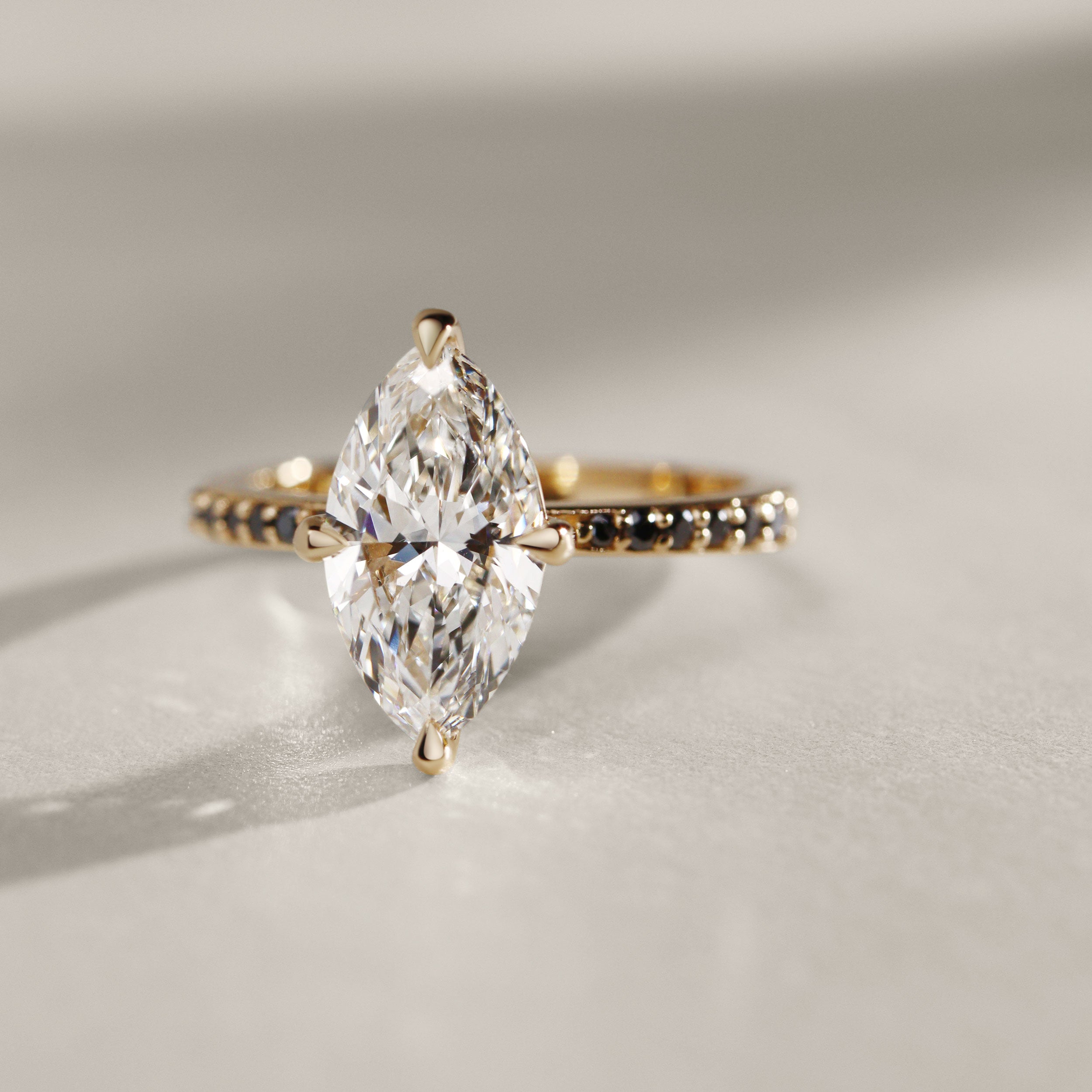 Beloved Marquise Cut Engagement Ring, Compass Oriented Prongs