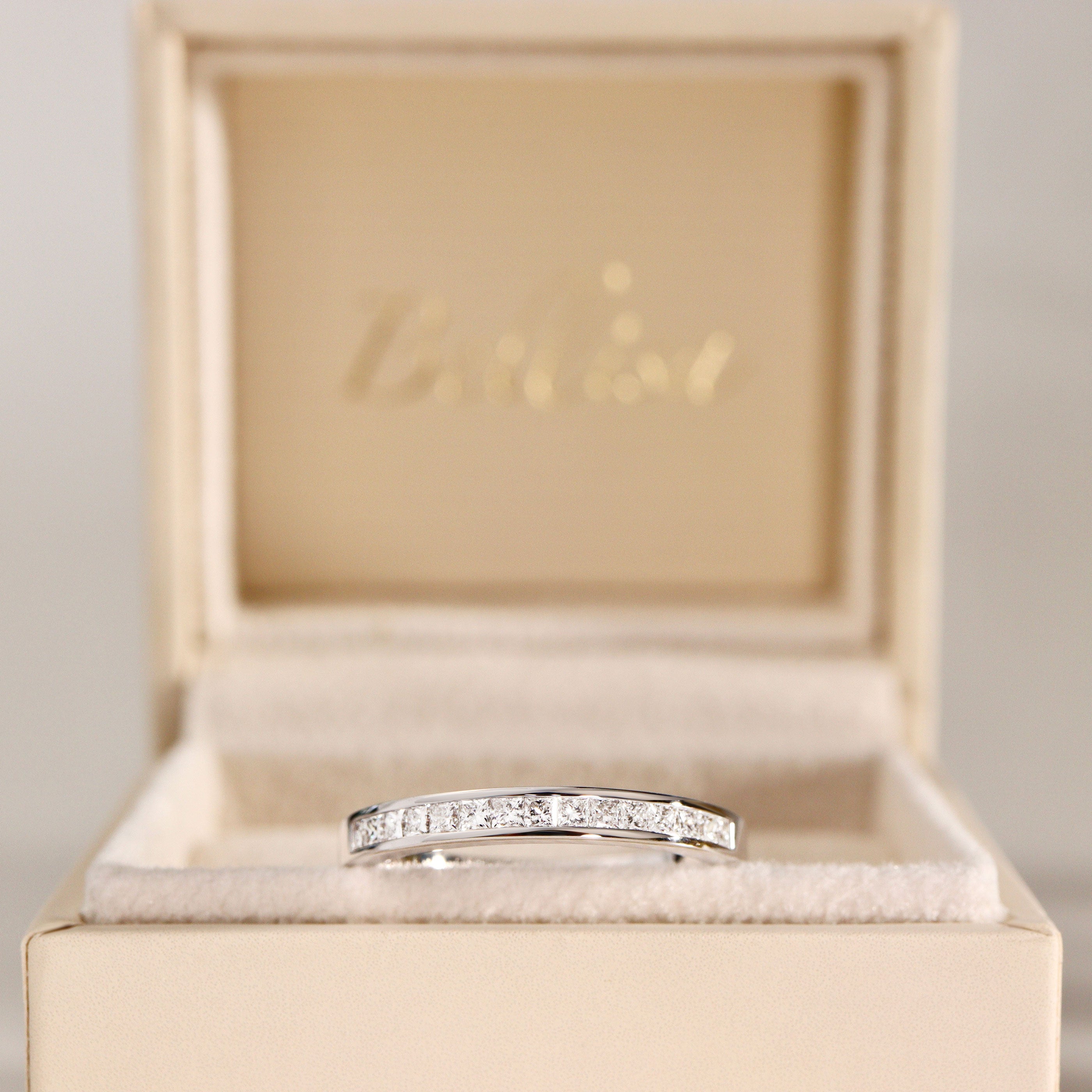 Bespoke #9167 - Custom Princess Cut Lab Grown Diamond Channel Set Eternity RIng