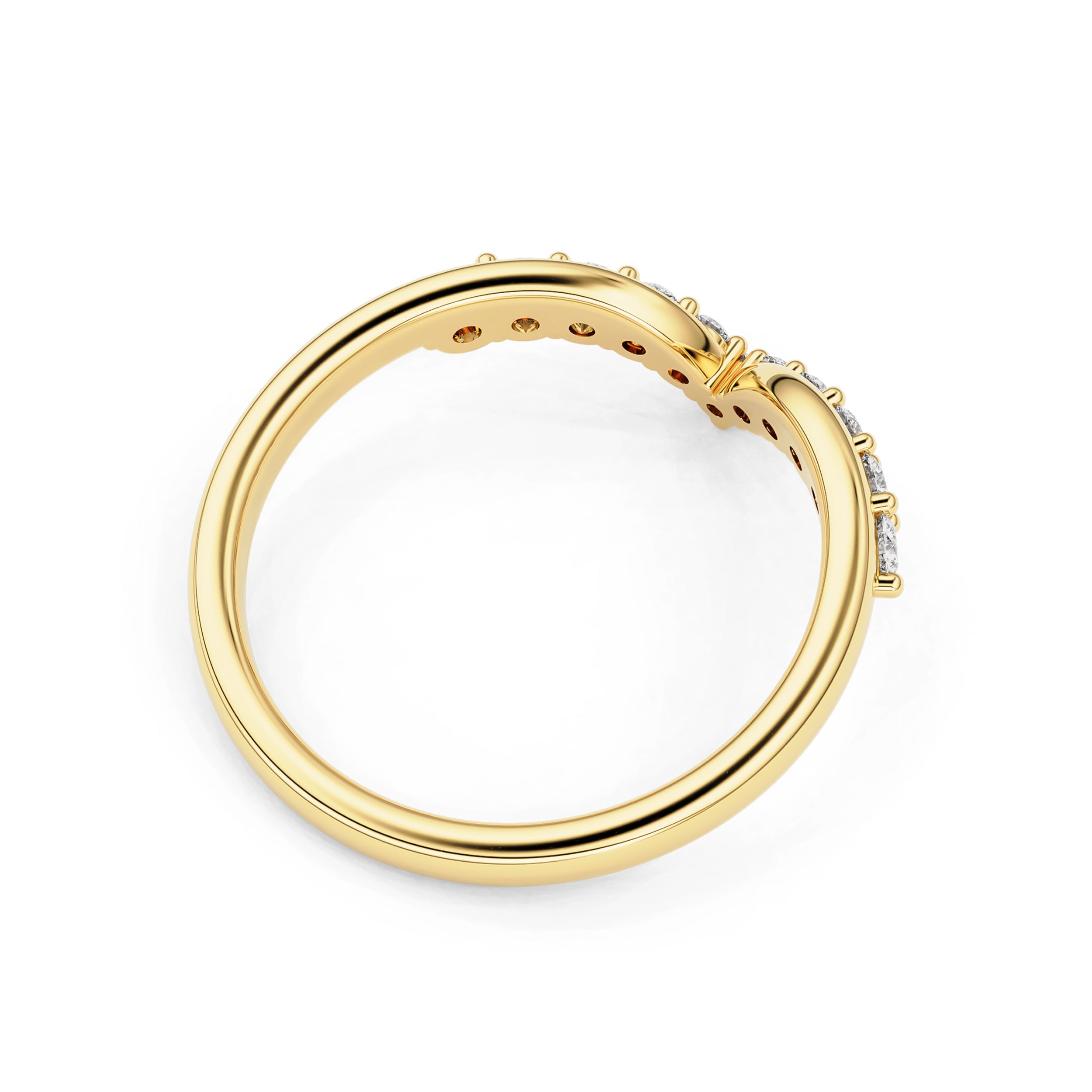 Bellisa Contoured Round Half Eternity Ring