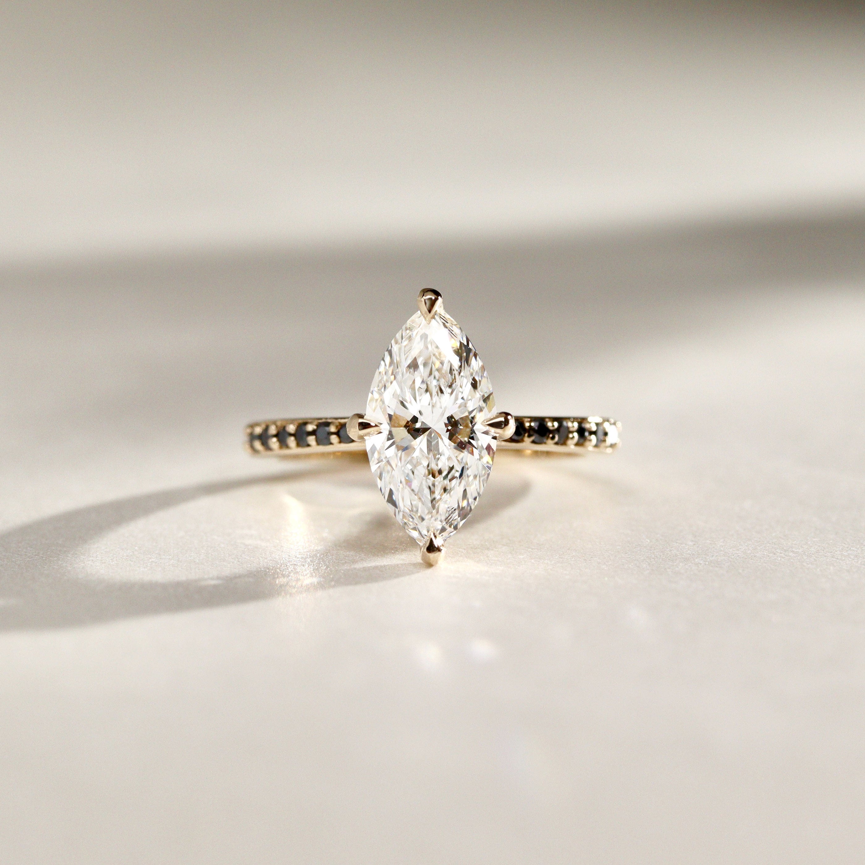 Beloved Marquise Cut Engagement Ring, Compass Oriented Prongs