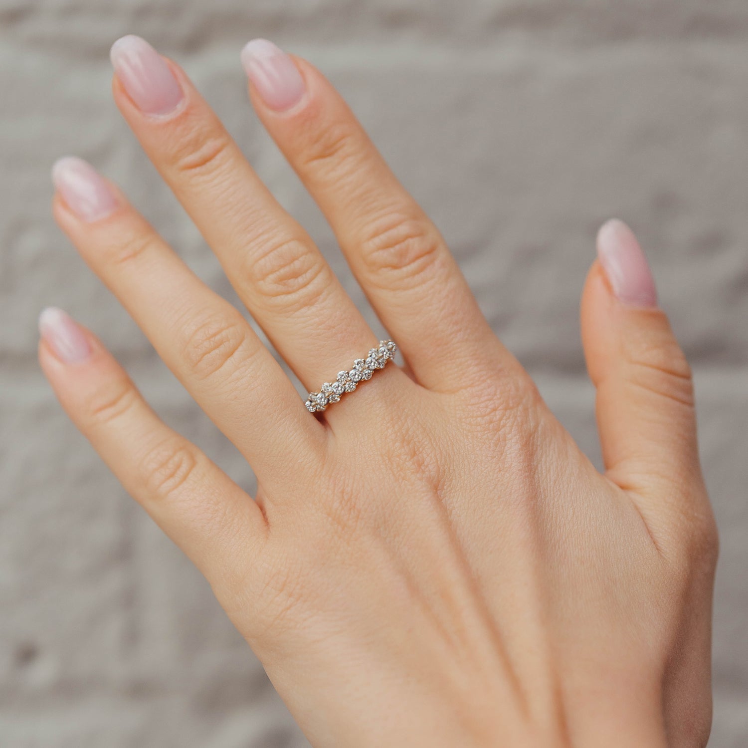 Hemera Eternity Ring, Moissanite/Lab Grown Diamond