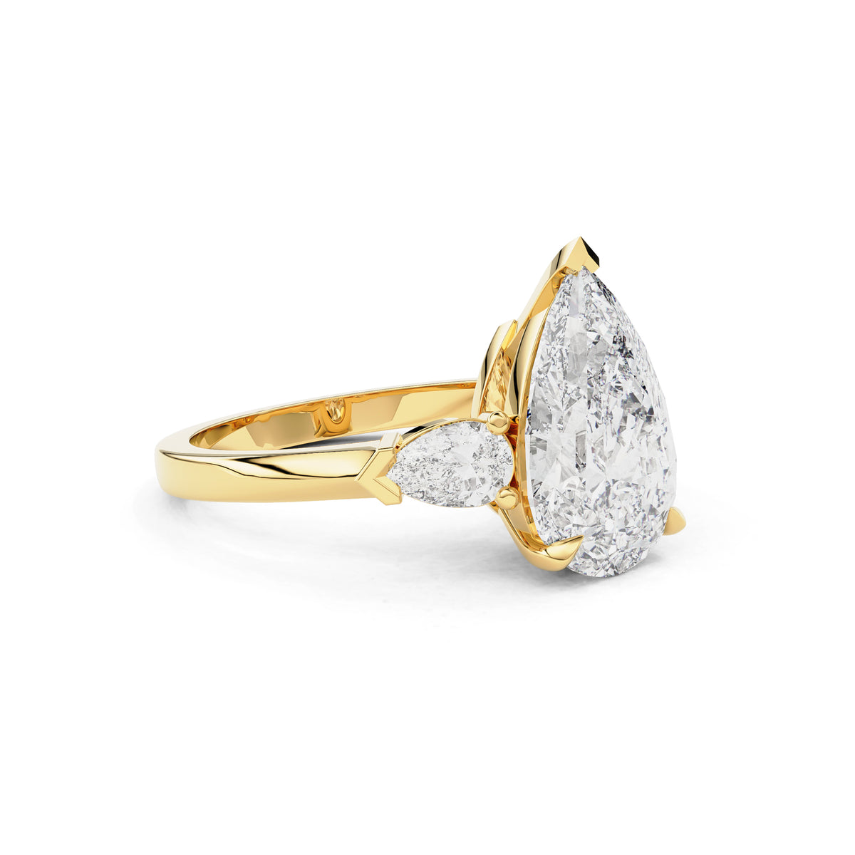 Tiana Pear Cut Three Stone Engagement Ring
