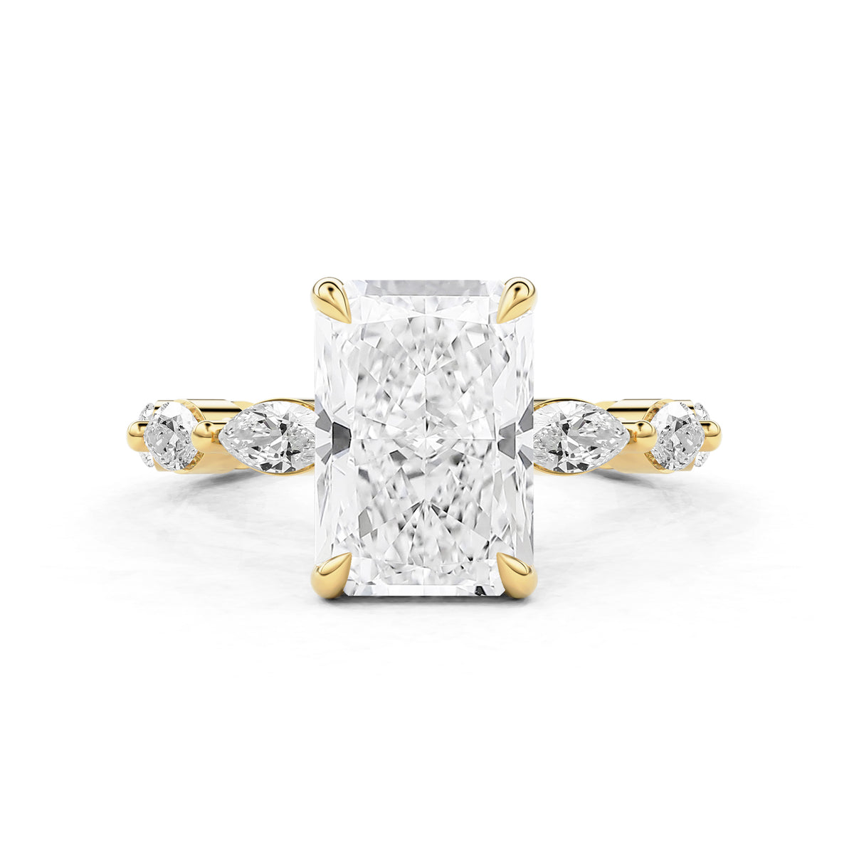 Marielle Radiant Cut Marquise Diamond Band Engagement Ring