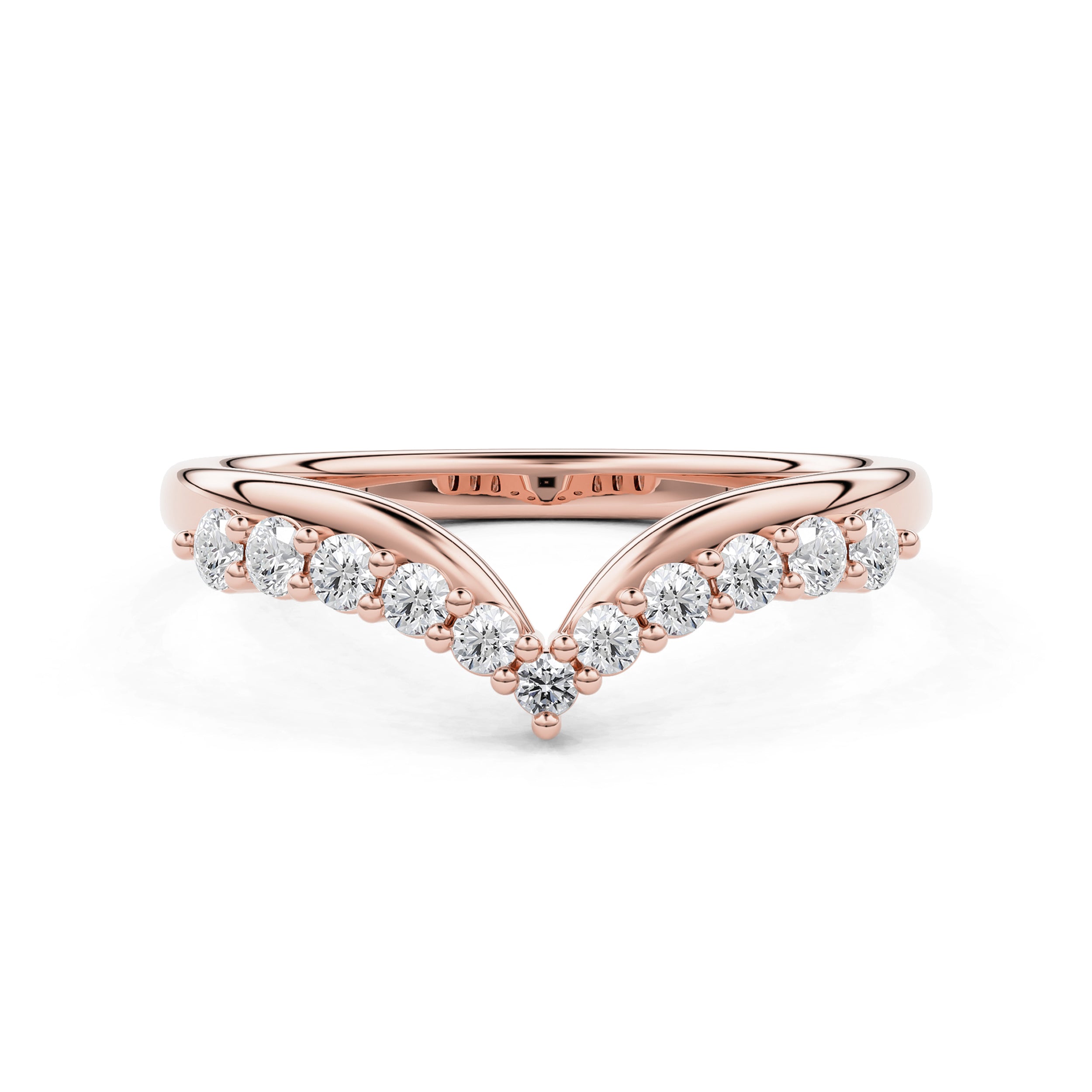 Bellisa Contoured Round Half Eternity Ring
