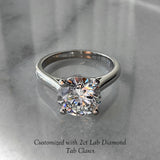 Claire Solitaire Engagement Ring, Moissanite/Lab Grown Diamond