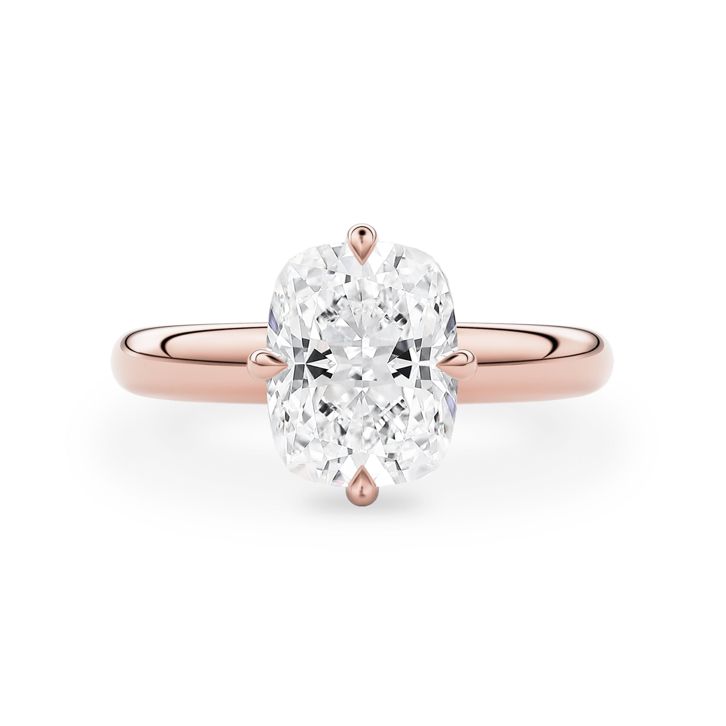 Eleanor Elongated Cushion Solitaire Engagement Ring
