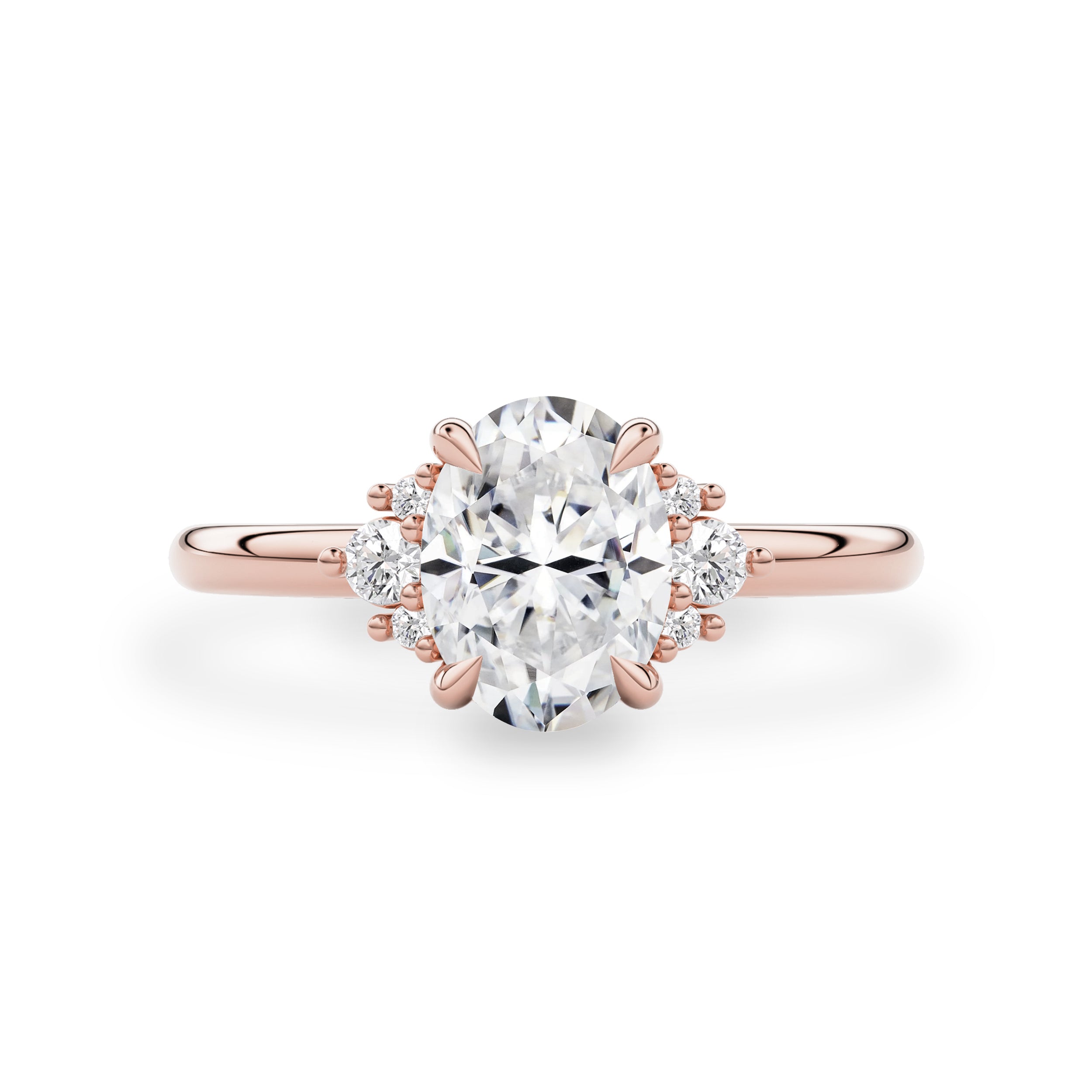 Banff Oval Solitaire Engagement Ring, Oval with Round Brilliant