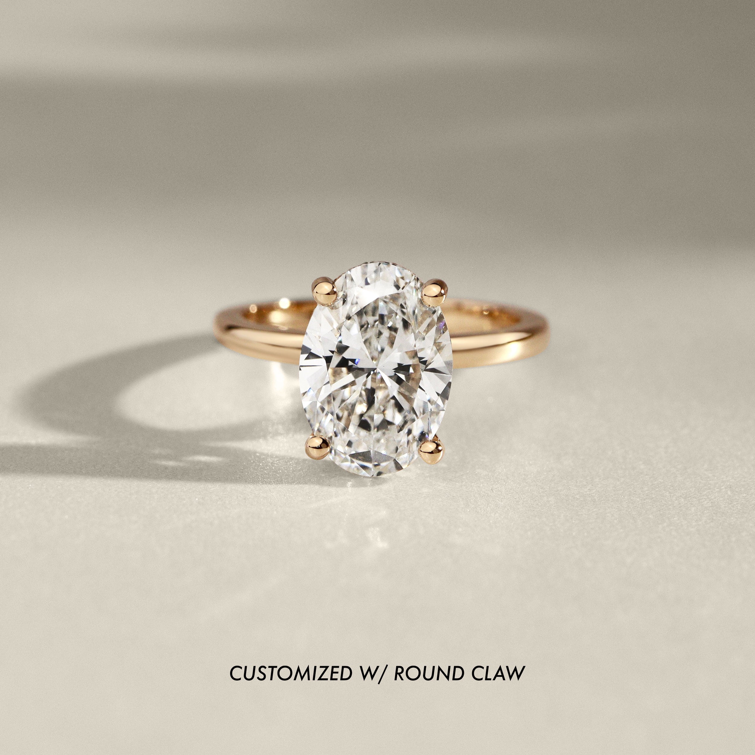 Chloe Oval Hidden Halo Engagement Ring, Moissanite/Lab Grown Diamond