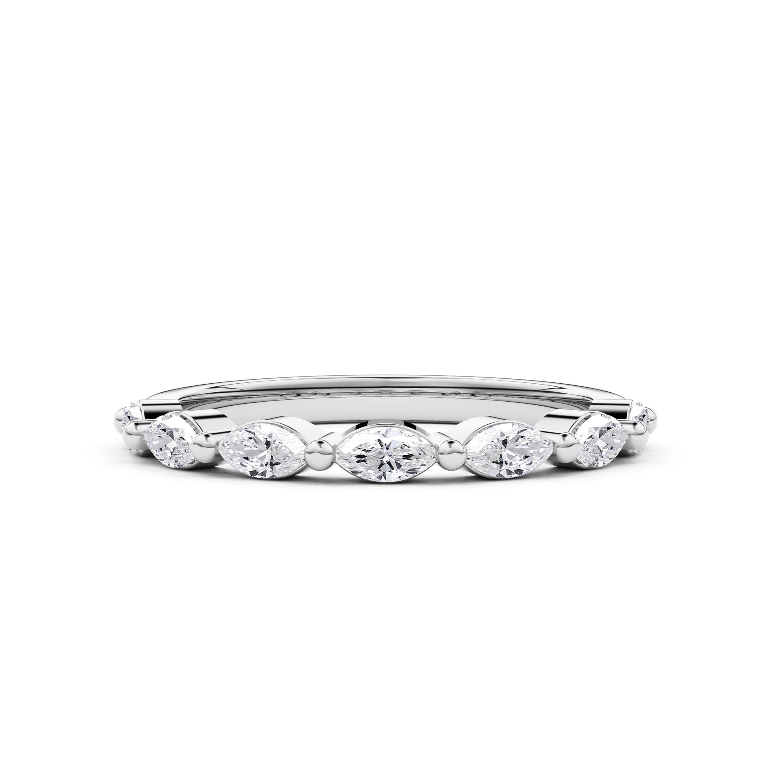 Sylvie Marquise Band Half Eternity Ring