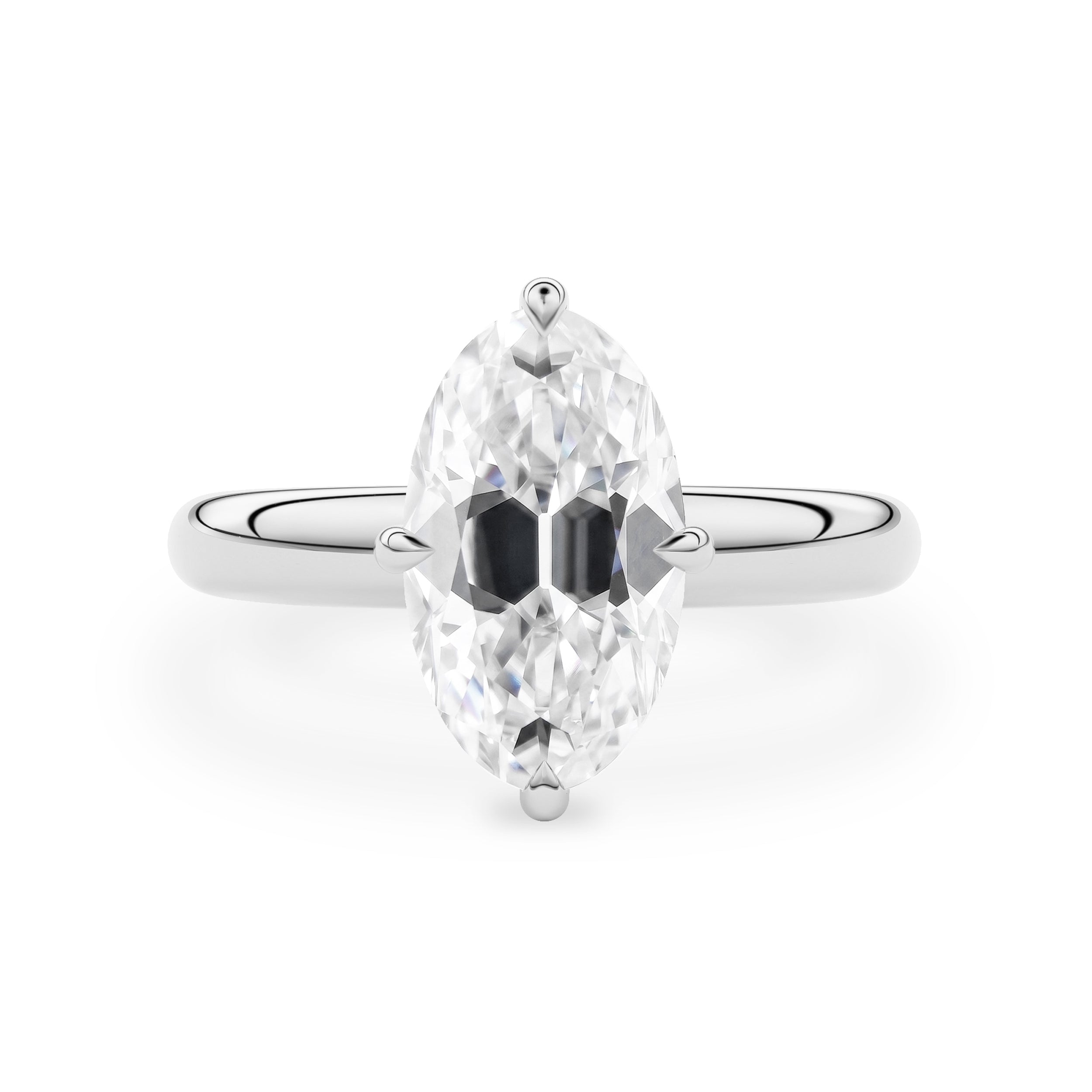 Eleanor Moval Moissanite Solitaire Engagement Ring