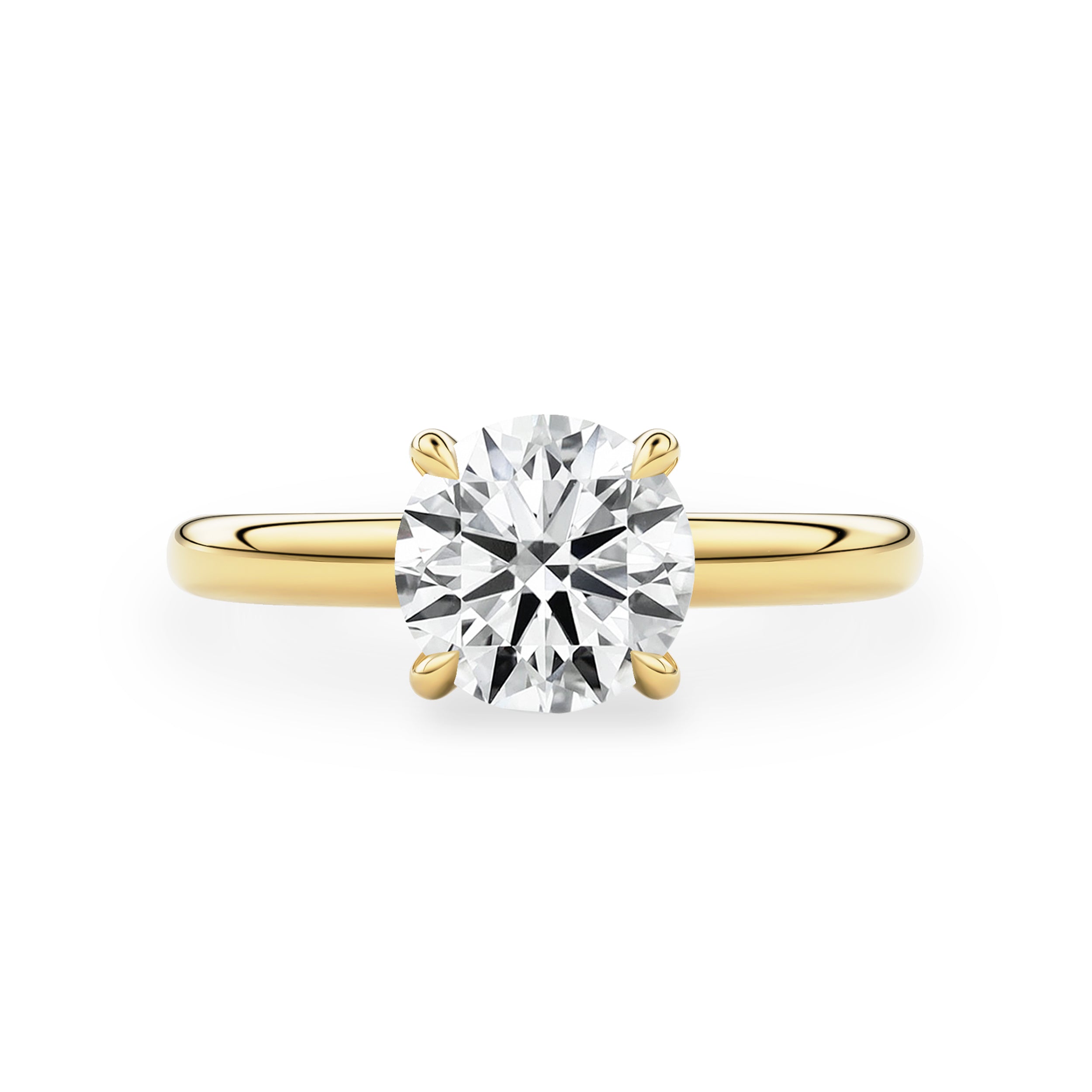 Solo Round Tapered Solitaire Engagement Ring