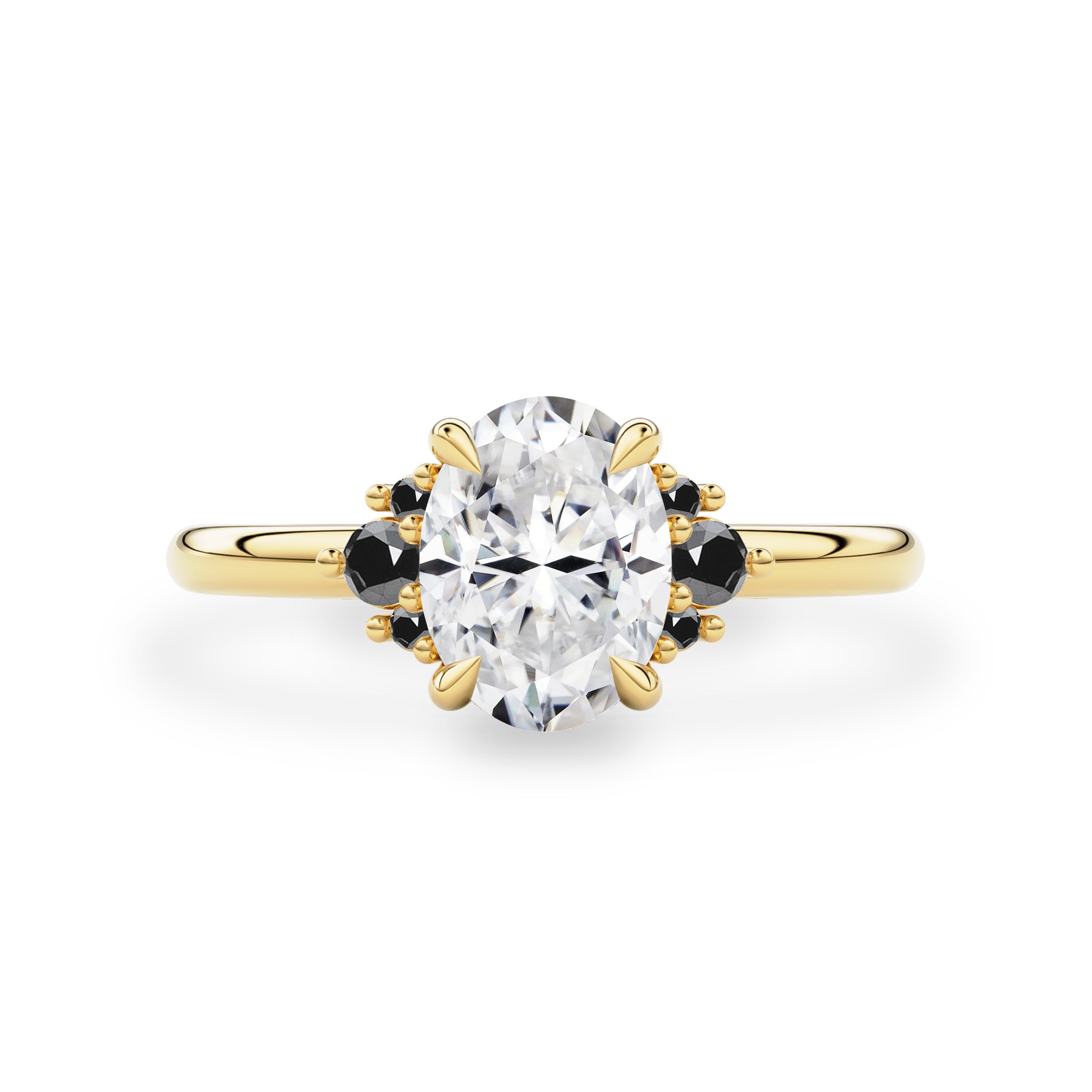 Banff Oval Solitaire Engagement Ring, Oval with Round Brilliant